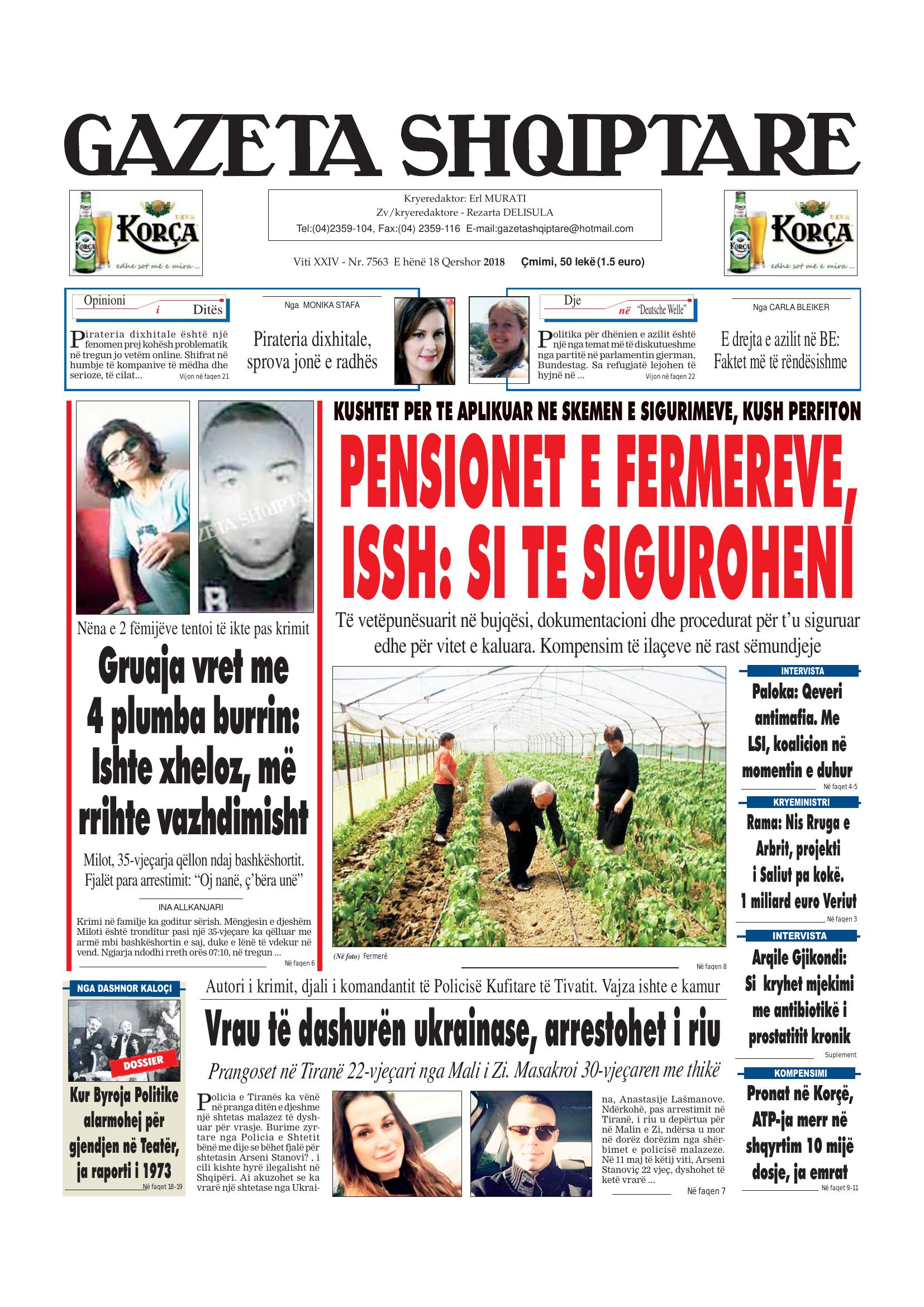 Gazeta Shqiptare 2018-06-18