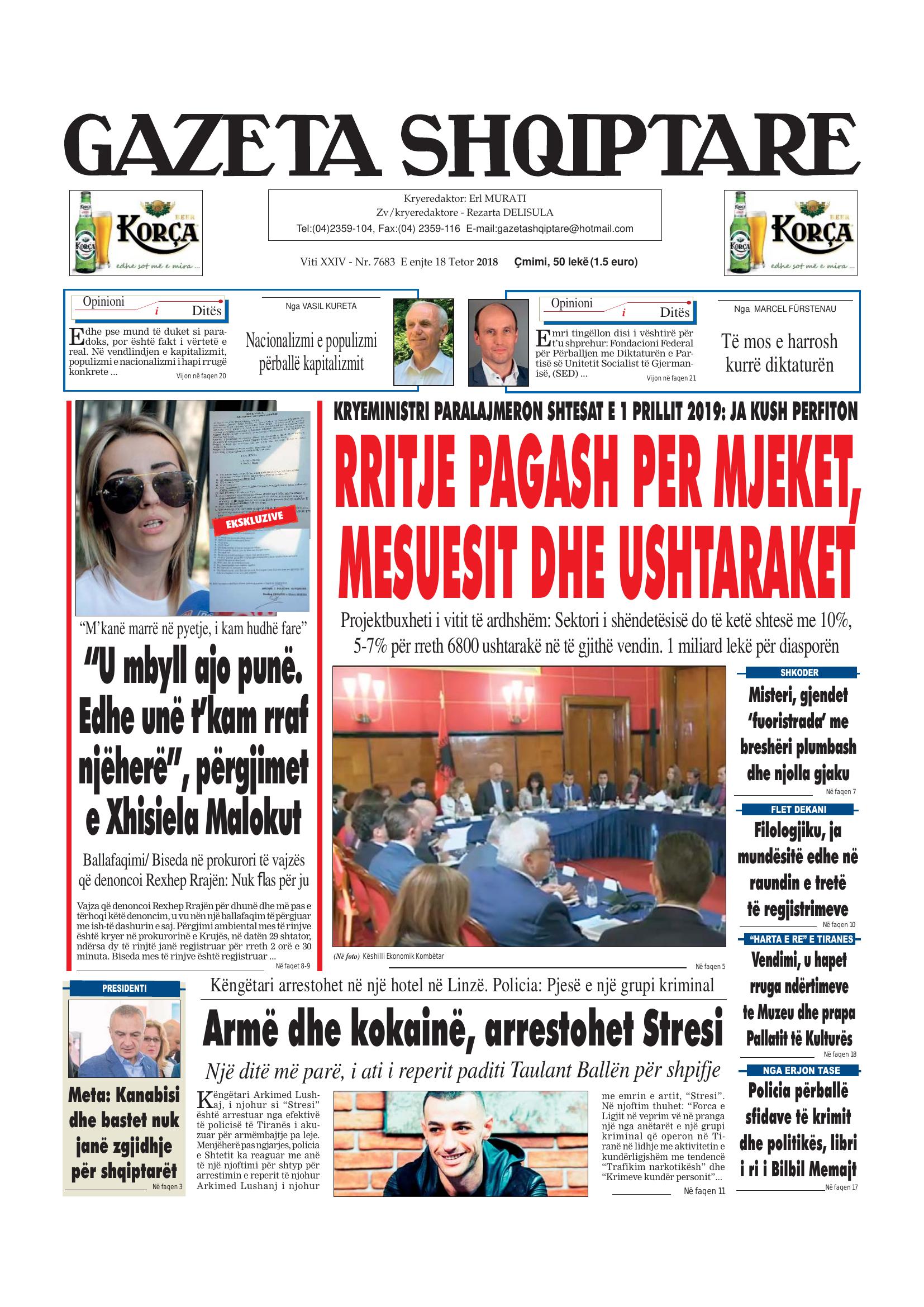 Gazeta Shqiptare 2018-10-18