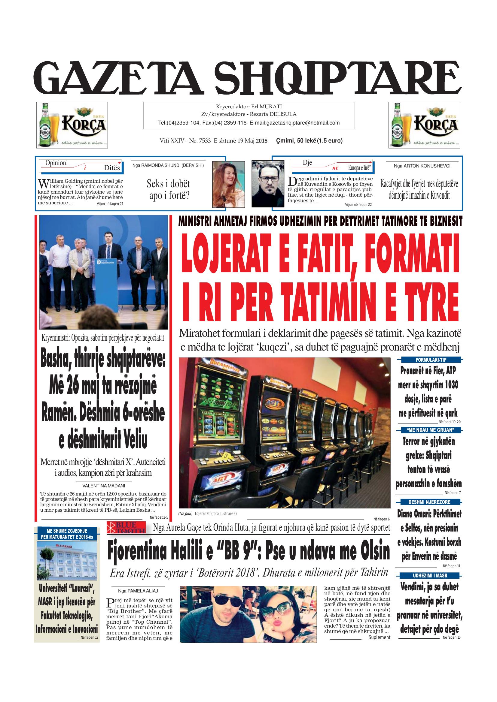 Gazeta Shqiptare 2018-05-19
