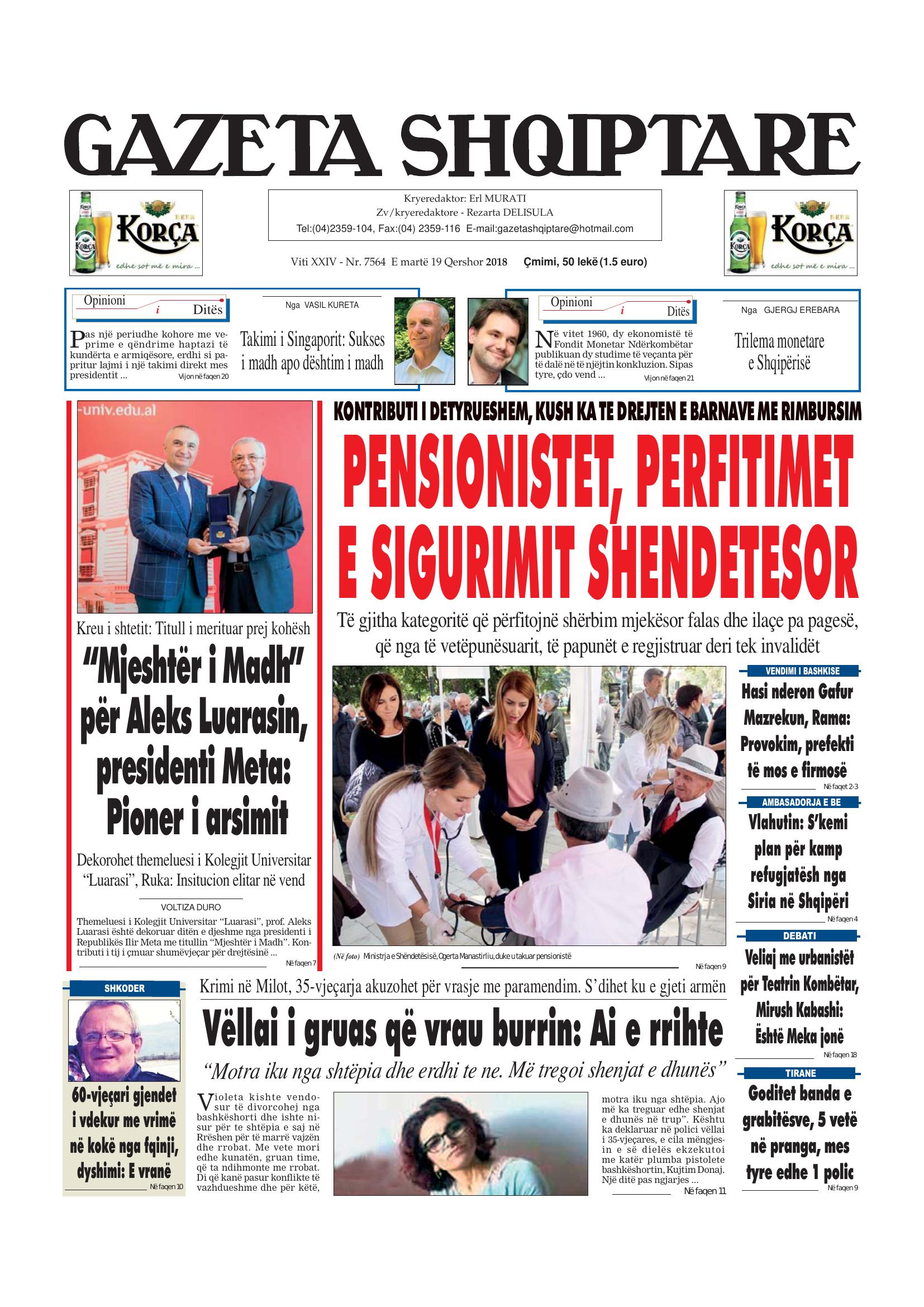 Gazeta Shqiptare 2018-06-19