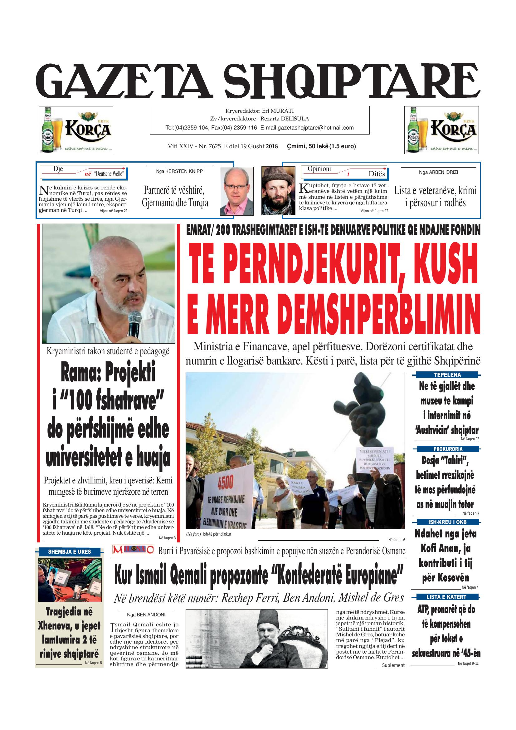 Gazeta Shqiptare 2018-08-19