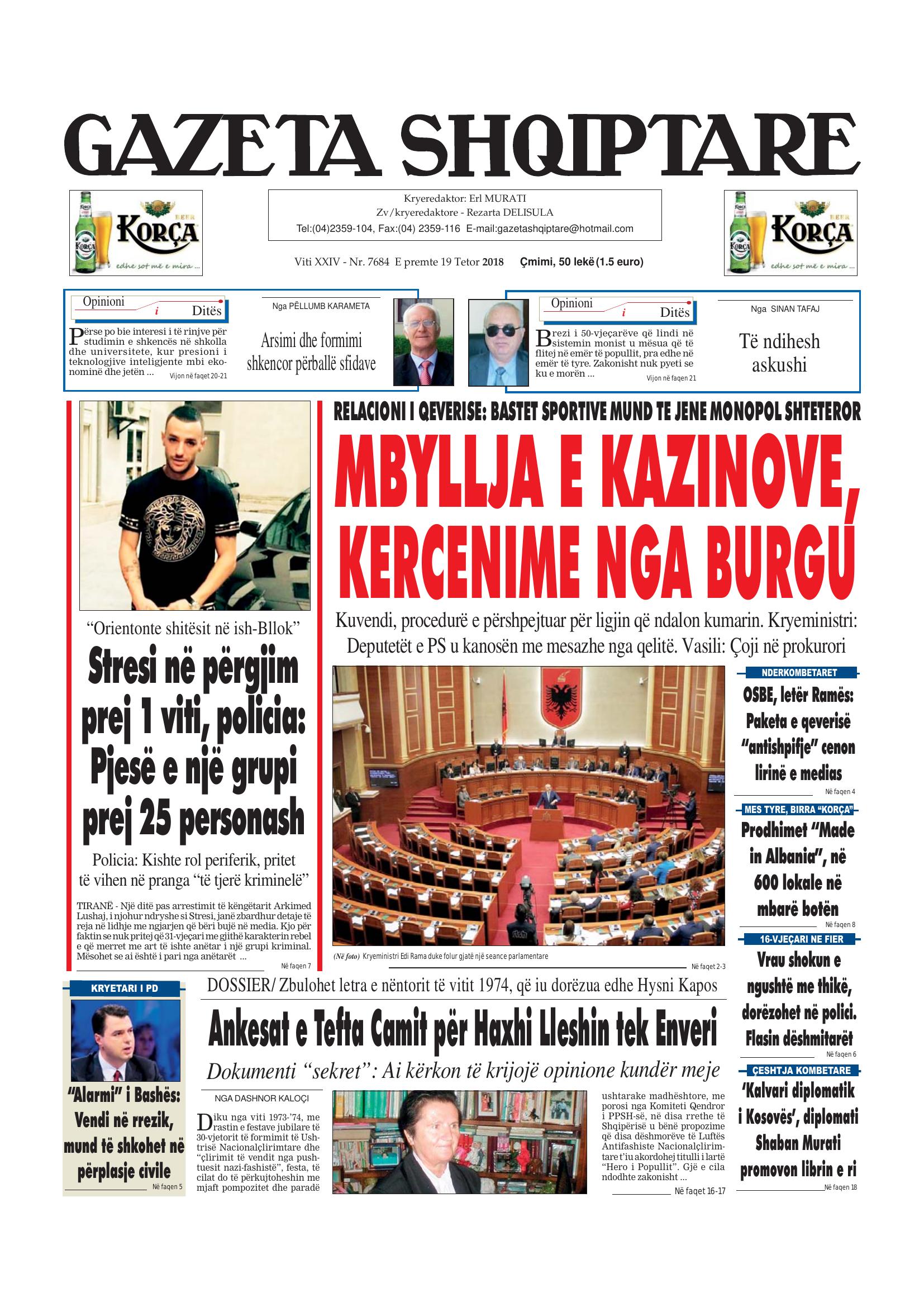 Gazeta Shqiptare 2018-10-19