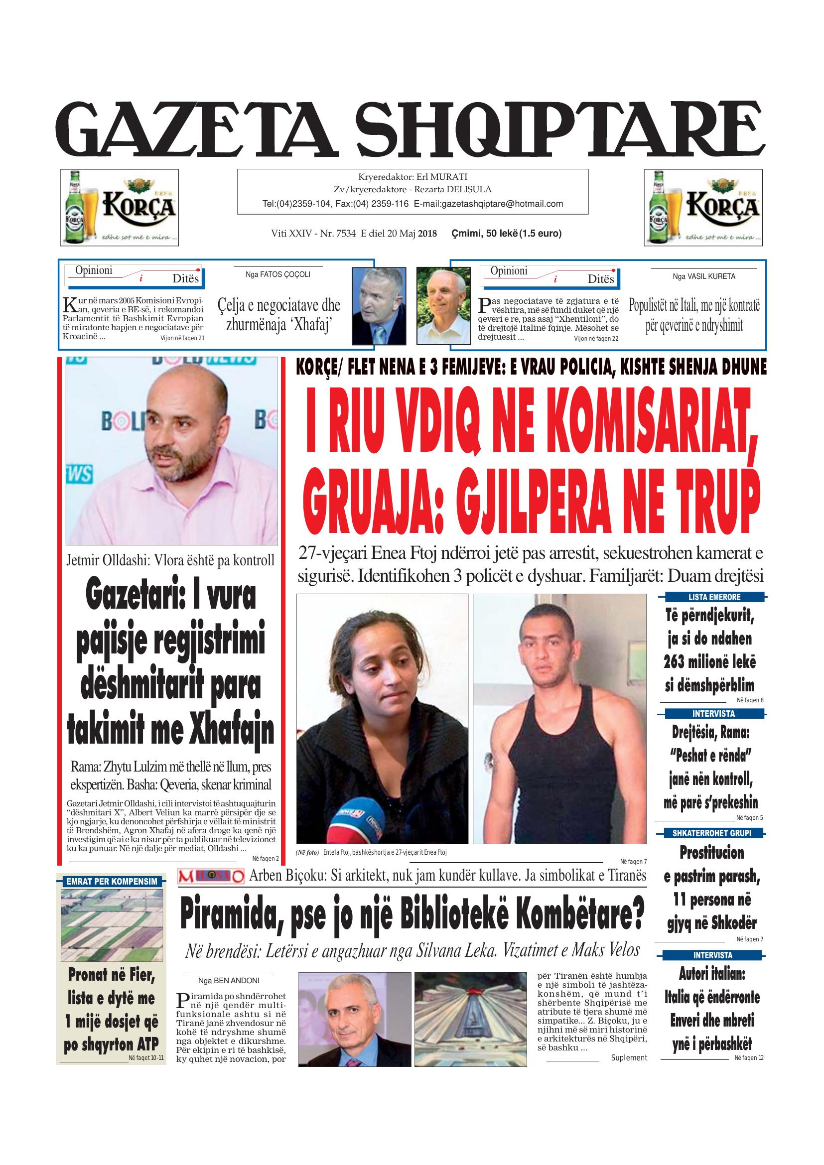 Gazeta Shqiptare 2018-05-20