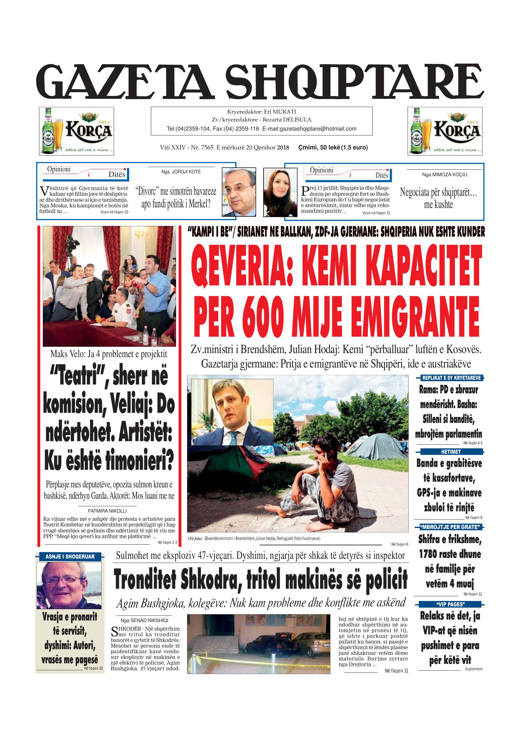 Gazeta Shqiptare 2018-06-20