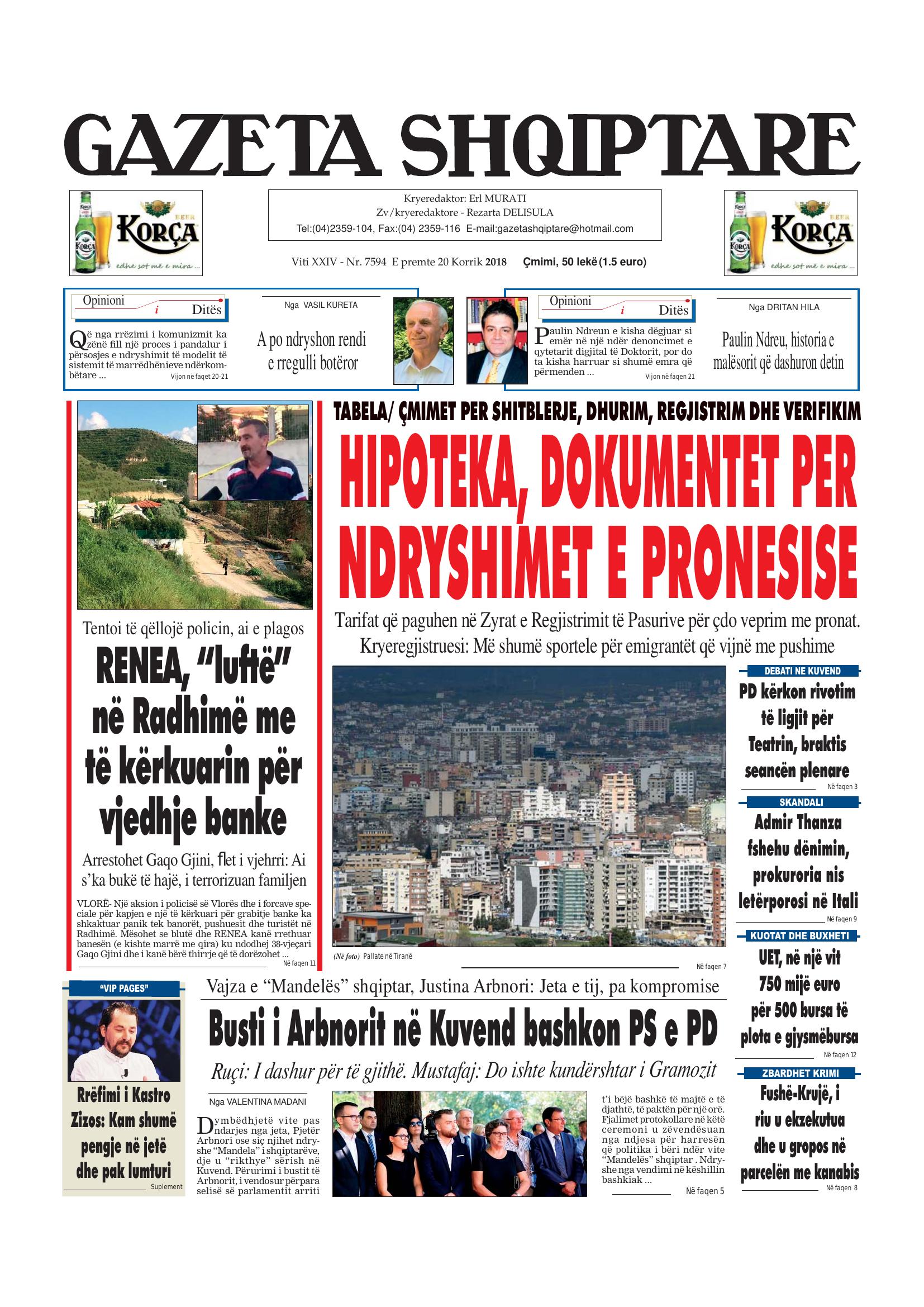 Gazeta Shqiptare 2018-07-20