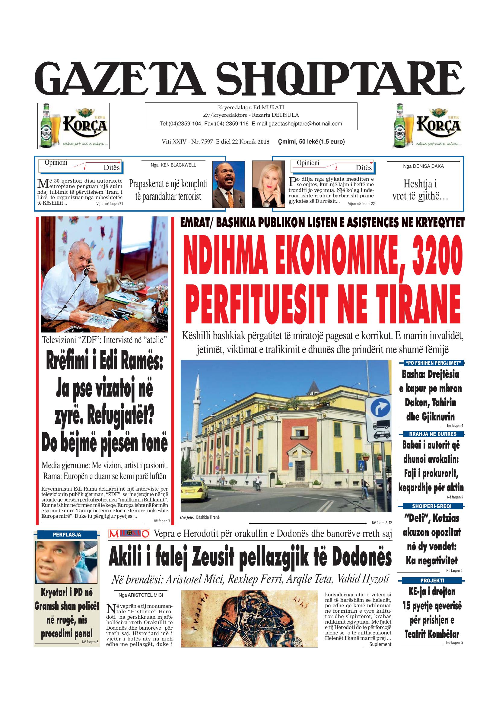 Gazeta Shqiptare 2018-07-22
