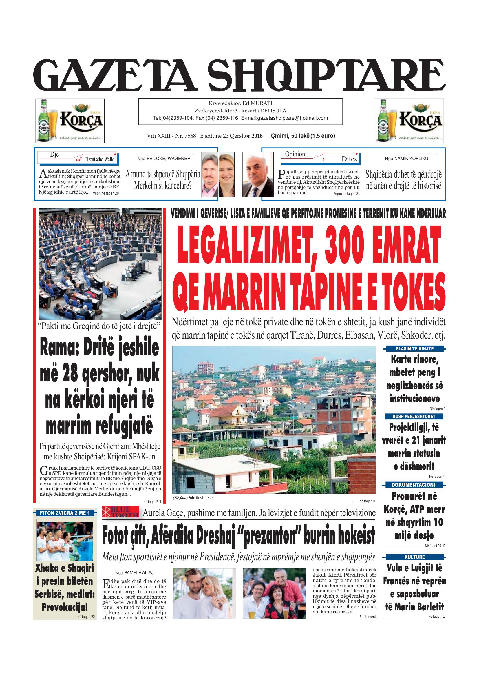 Gazeta Shqiptare 2018-06-23