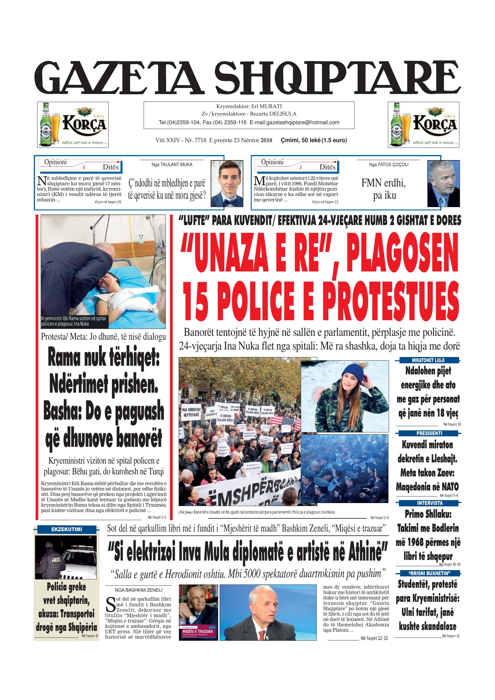 Gazeta Shqiptare 2018-11-23