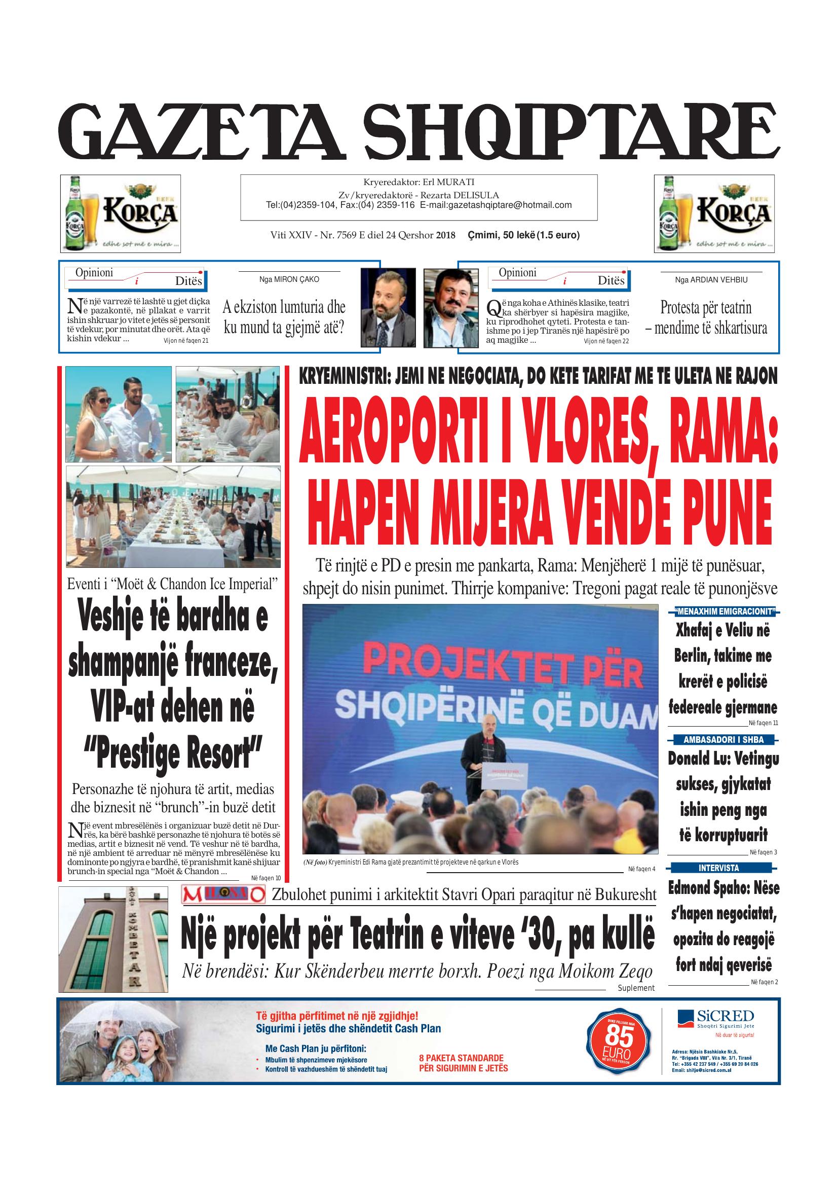 Gazeta Shqiptare 2018-06-24