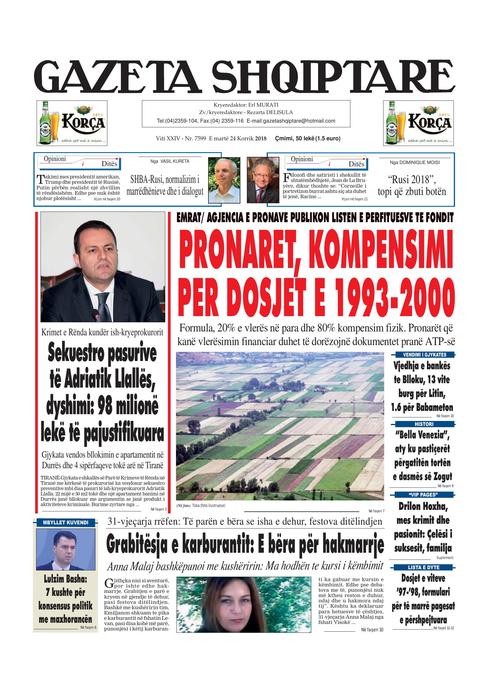 Gazeta Shqiptare 2018-07-24