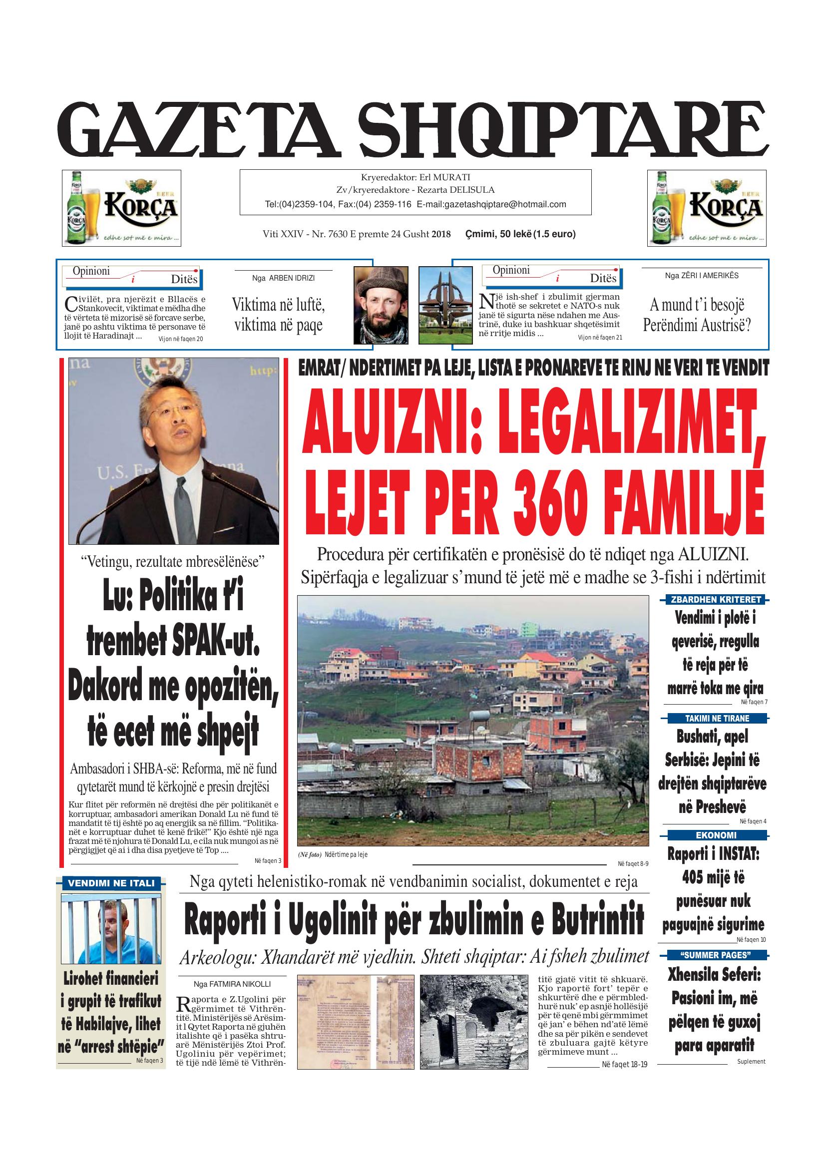 Gazeta Shqiptare 2018-08-24