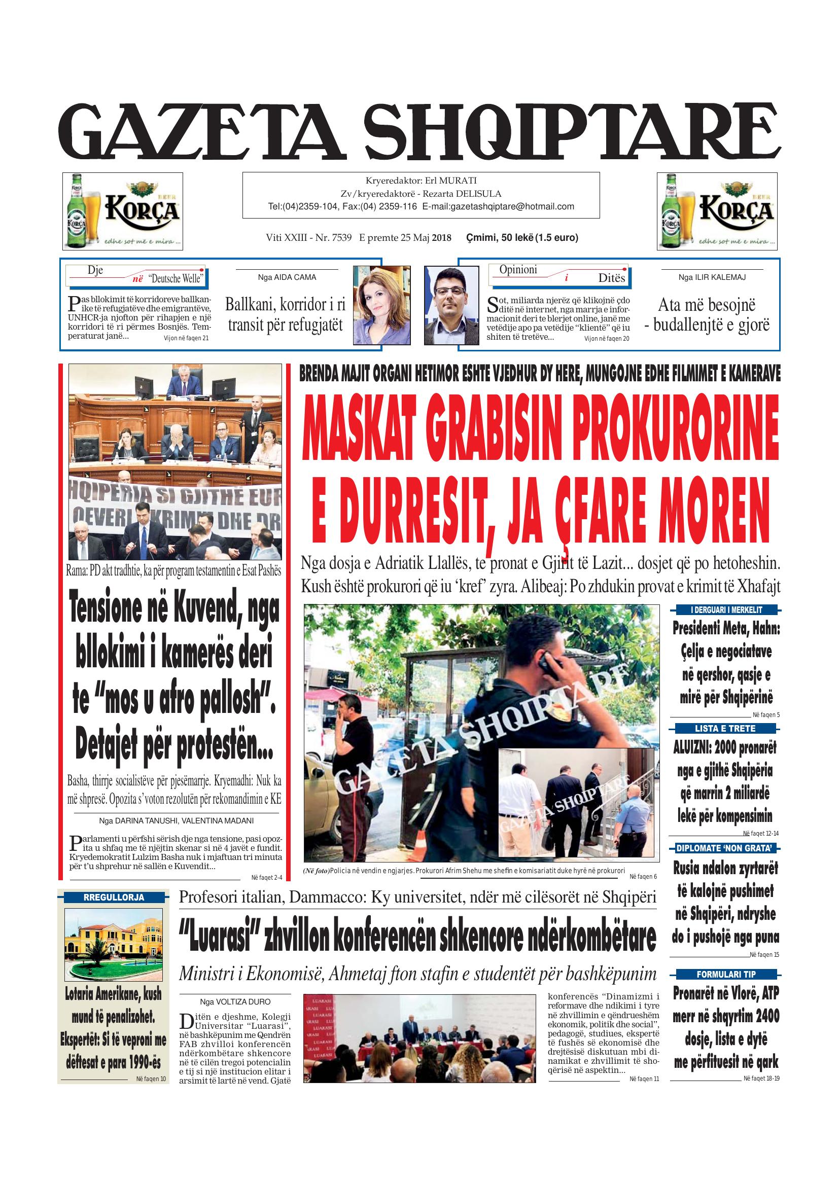 Gazeta Shqiptare 2018-05-25