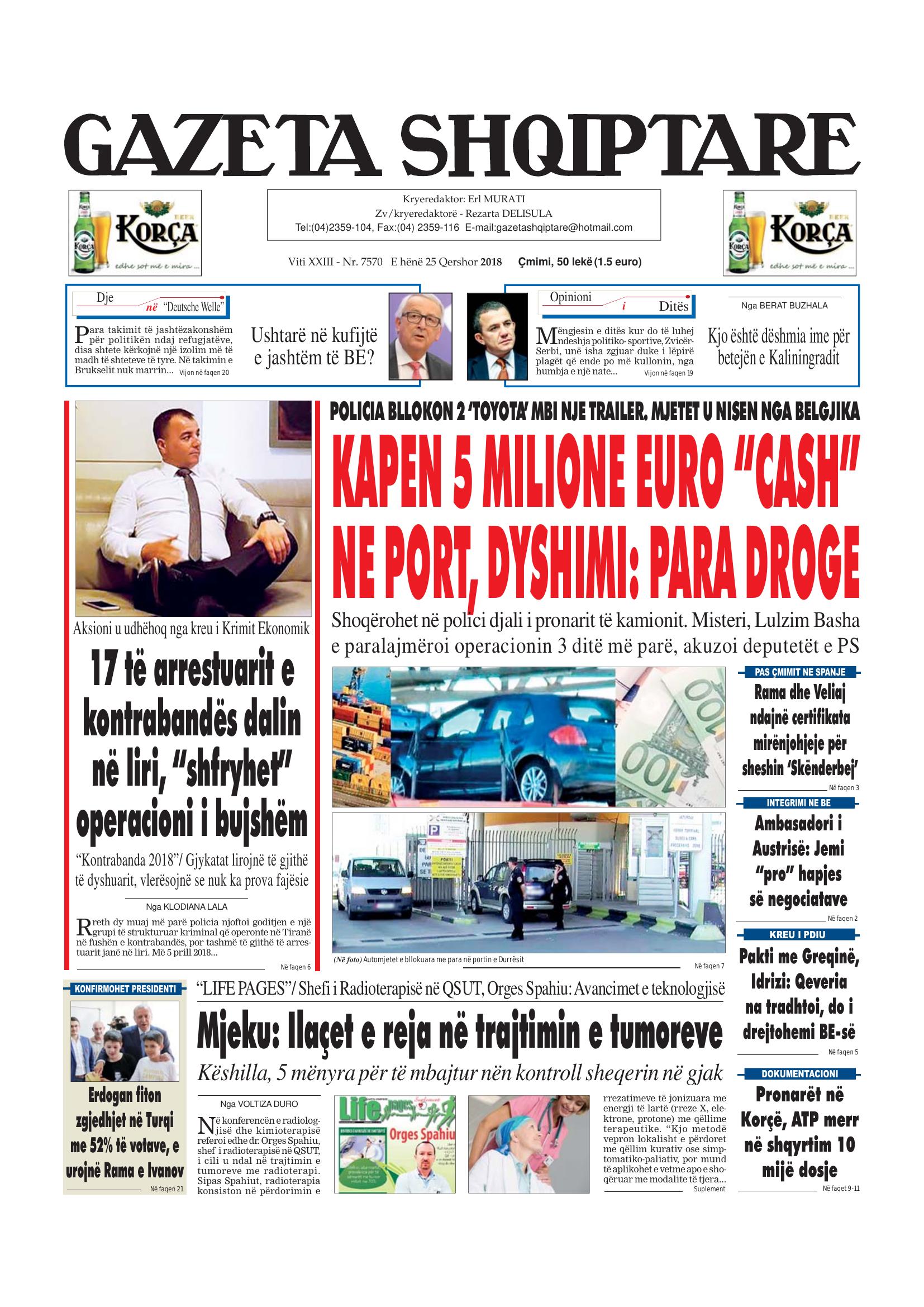 Gazeta Shqiptare 2018-06-25