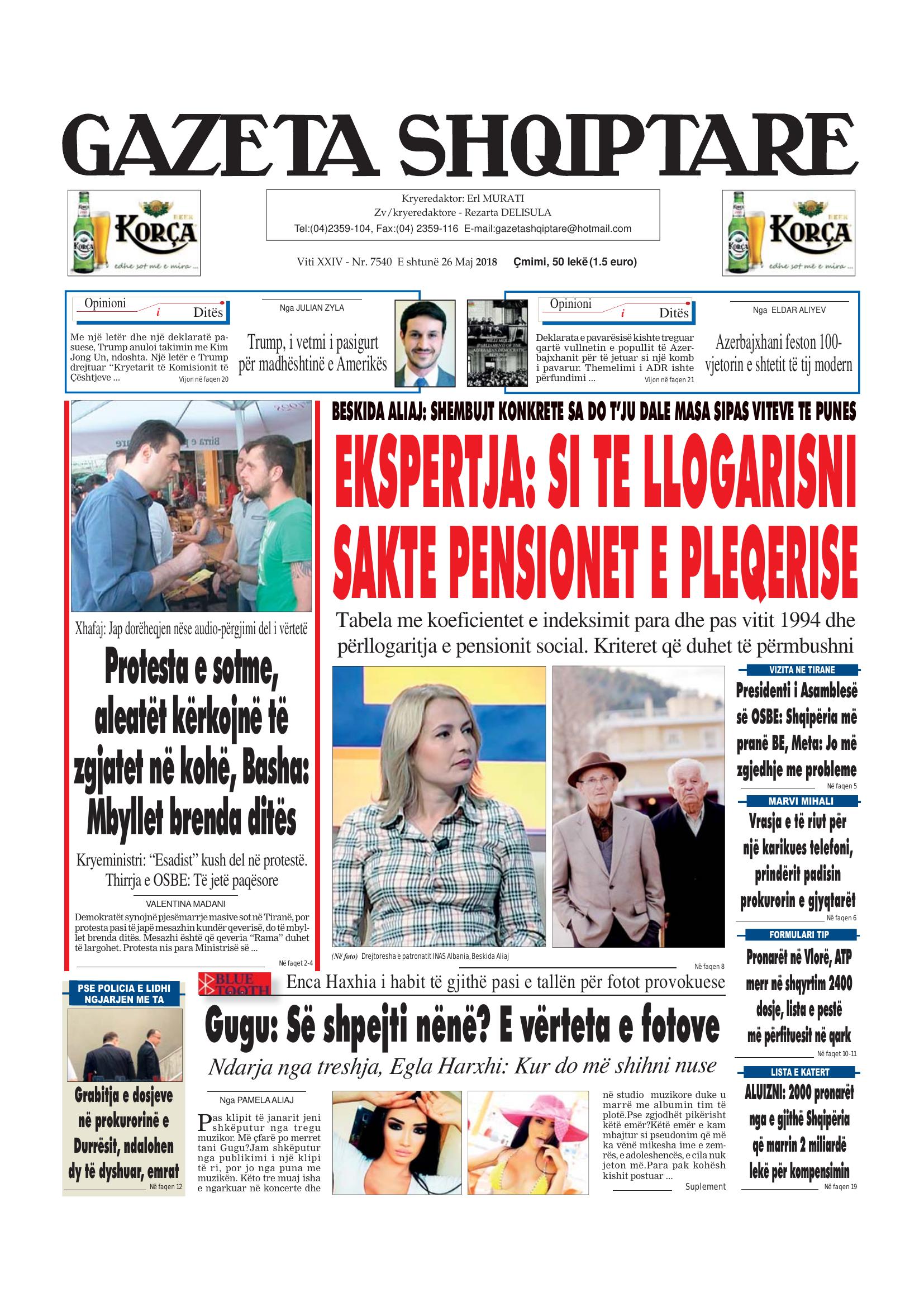 Gazeta Shqiptare 2018-05-26