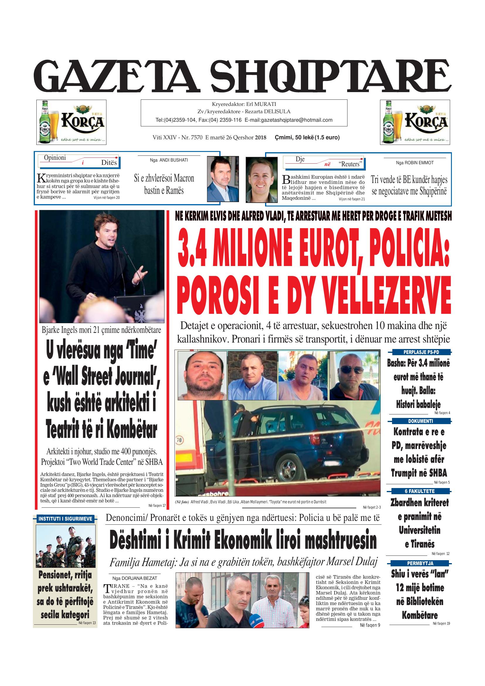 Gazeta Shqiptare 2018-06-26