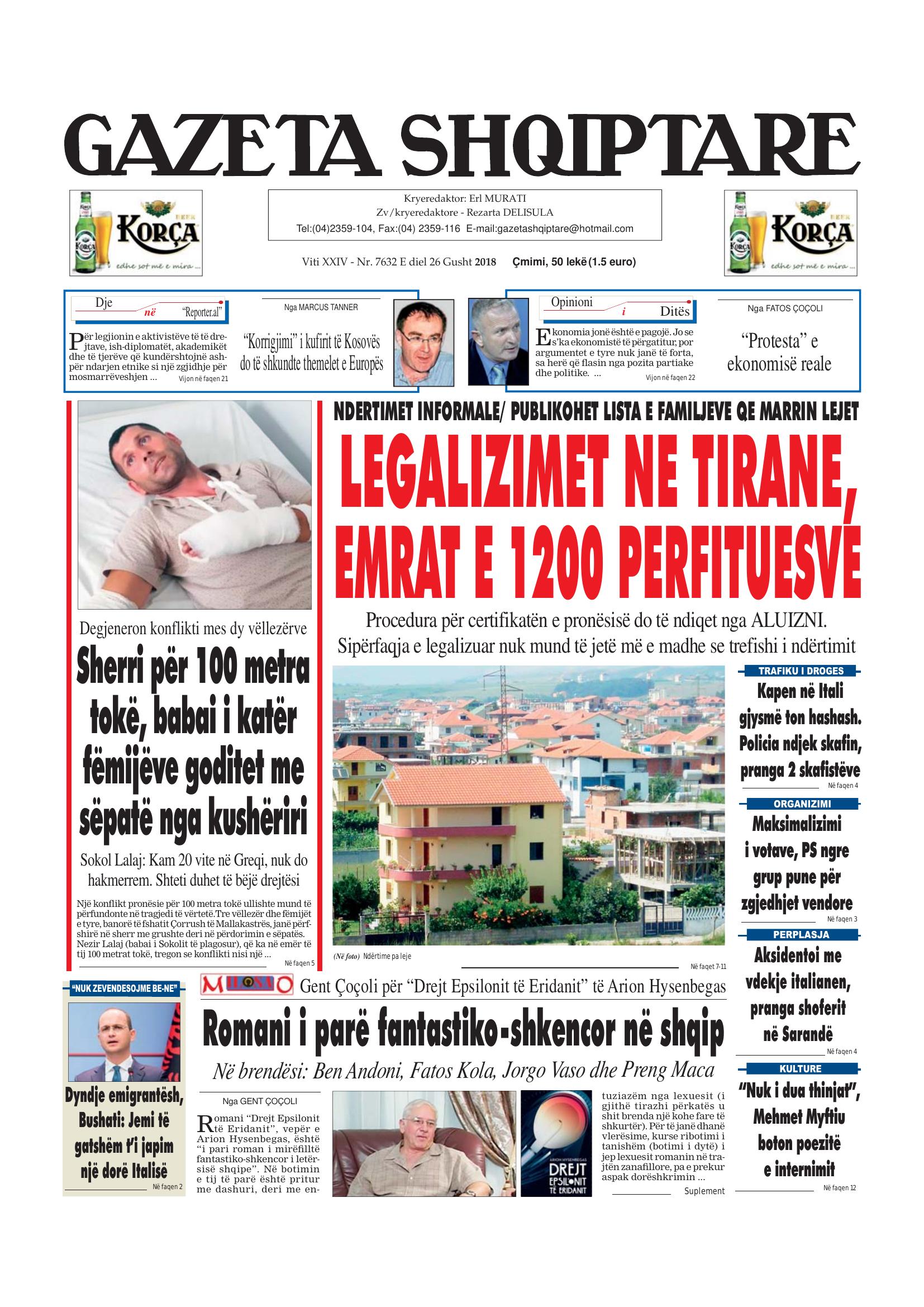 Gazeta Shqiptare 2018-08-26