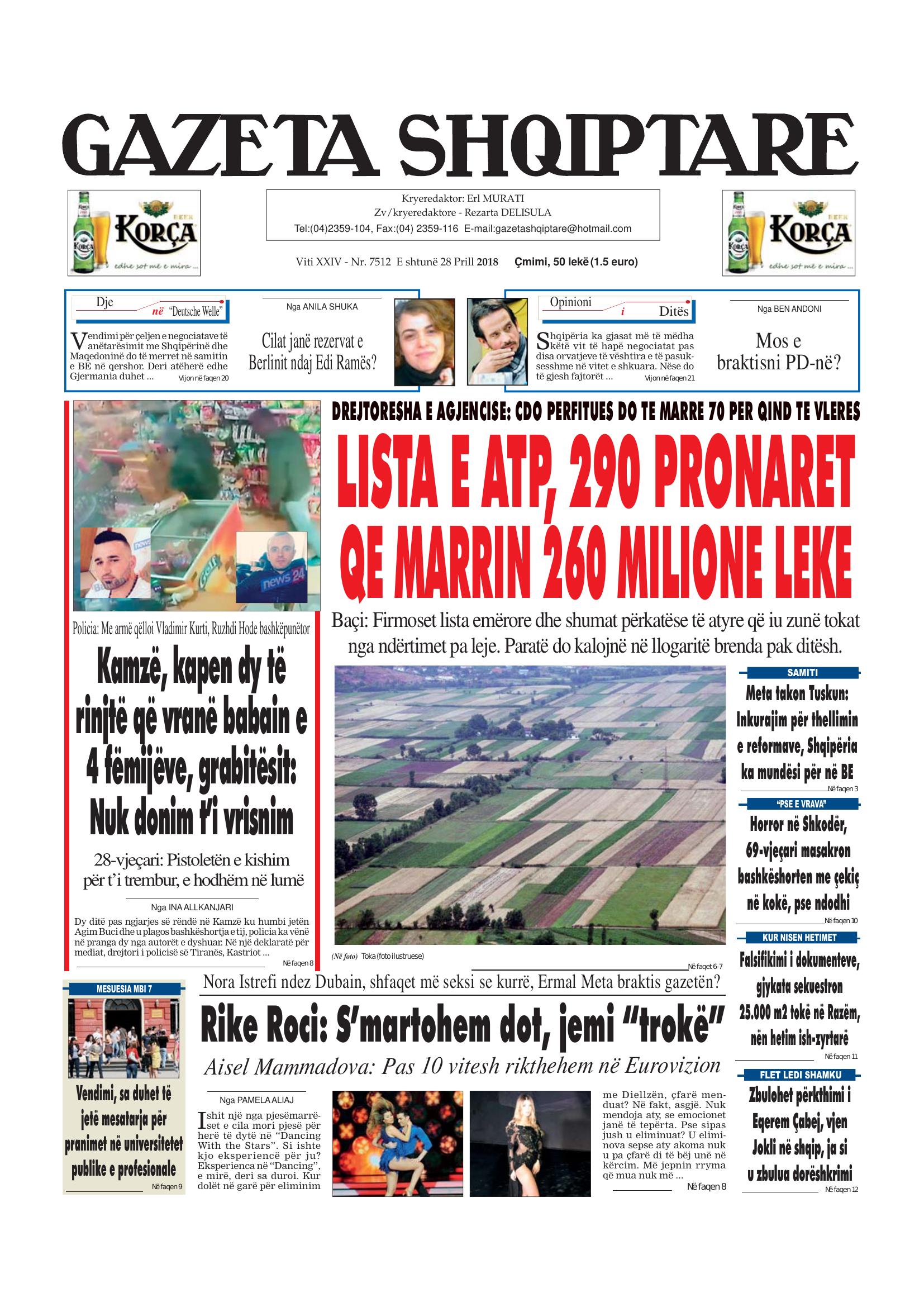 Gazeta Shqiptare 2018-04-28