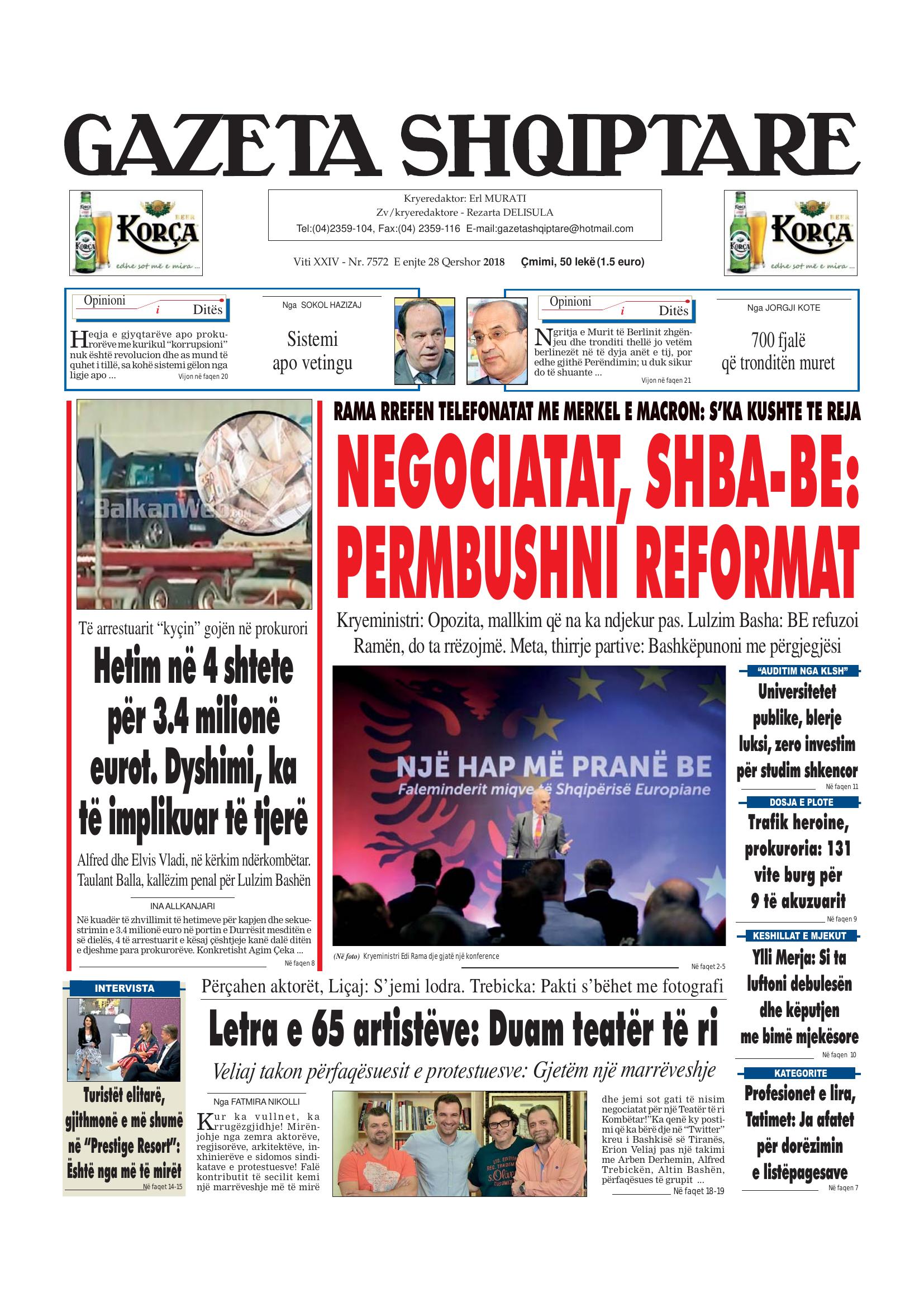 Gazeta Shqiptare 2018-06-28