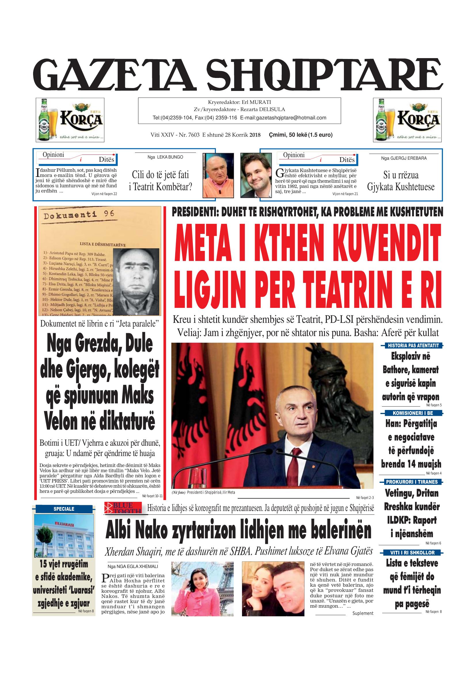 Gazeta Shqiptare 2018-07-28