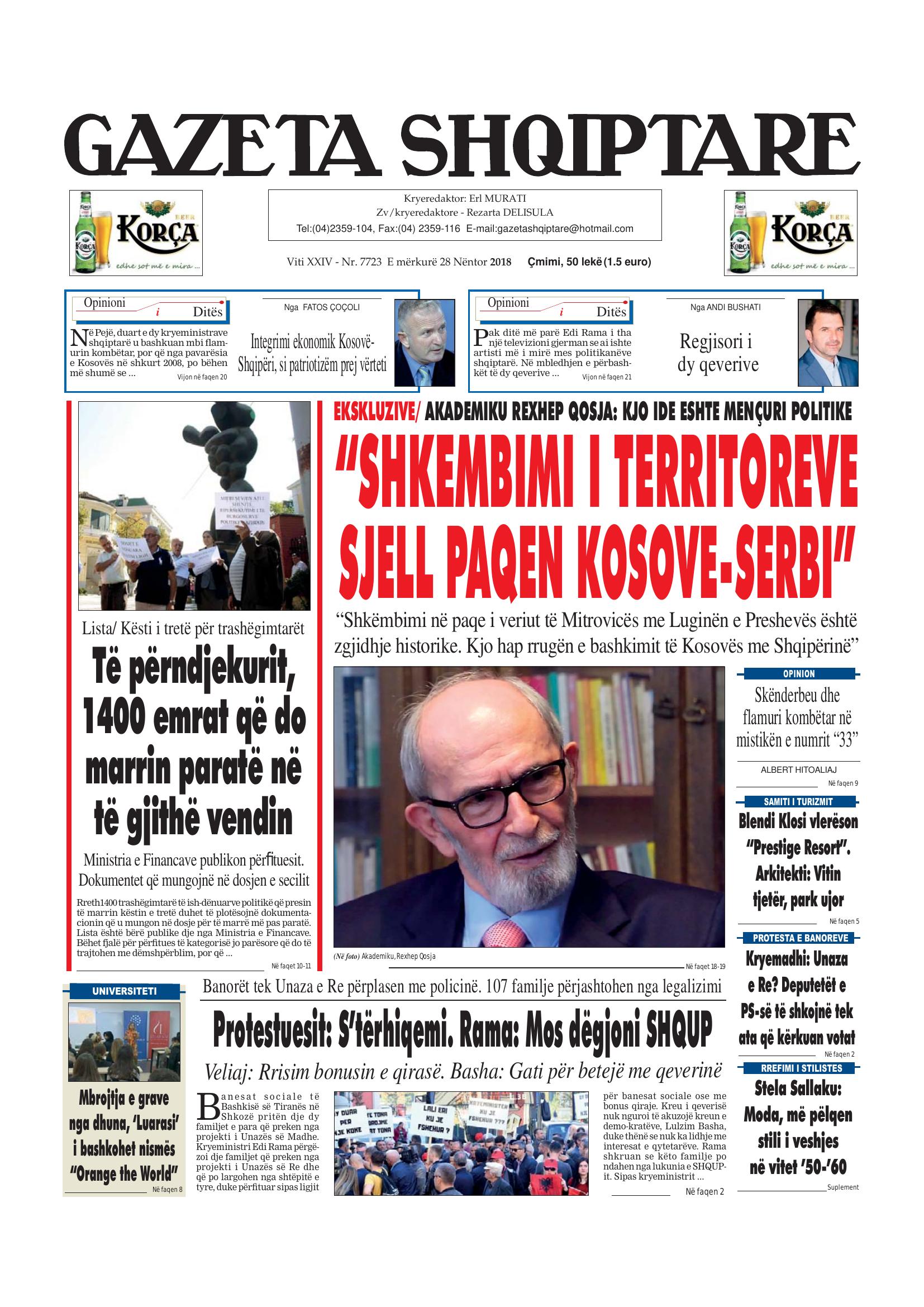 Gazeta Shqiptare 2018-11-28