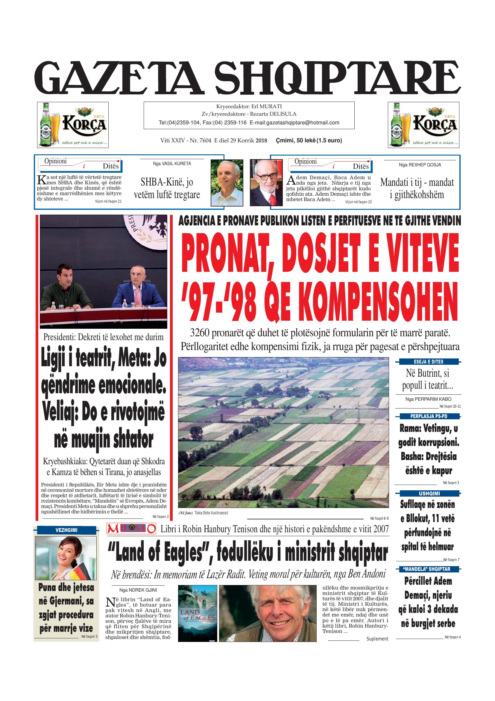 Gazeta Shqiptare 2018-07-29