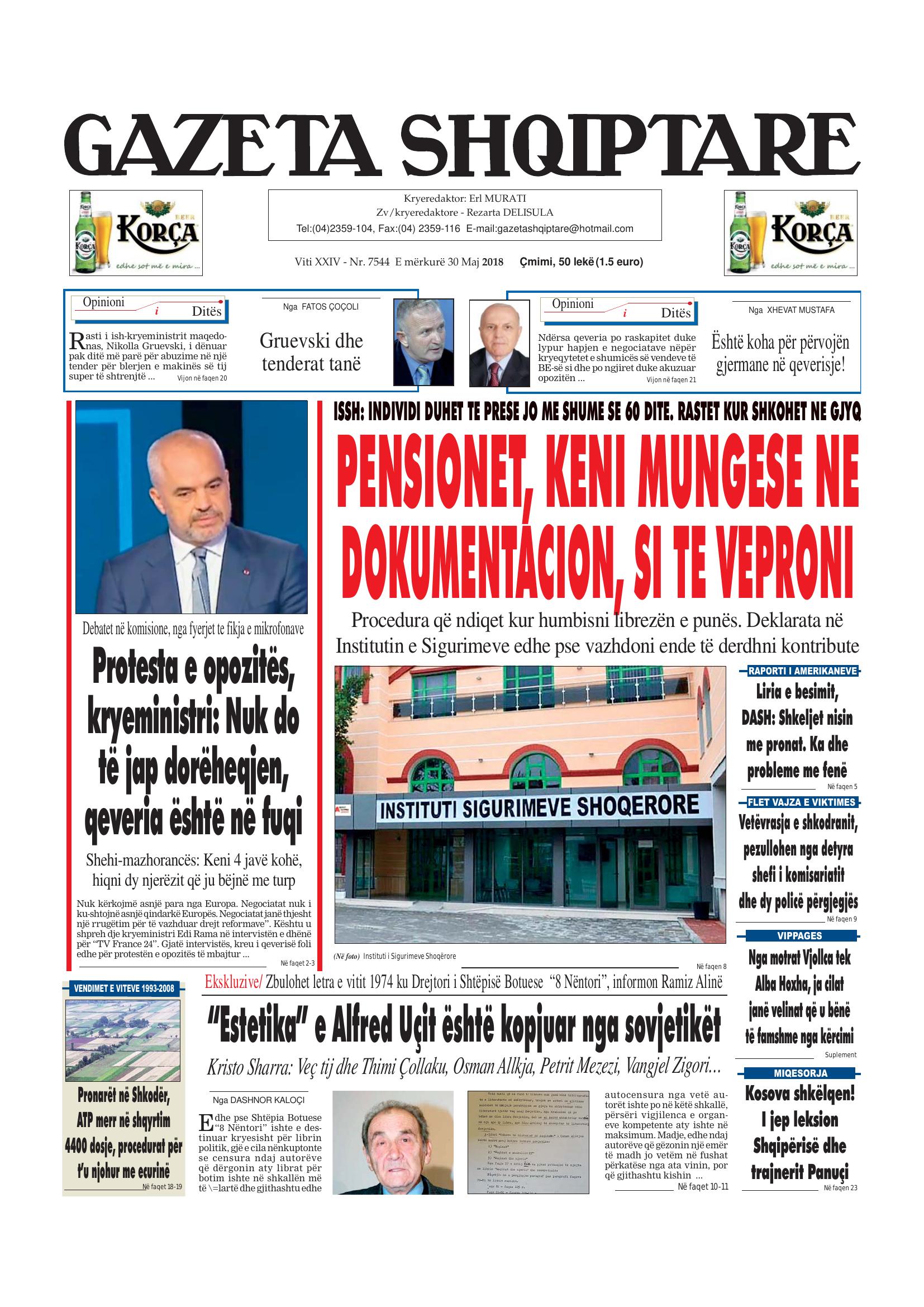 Gazeta Shqiptare 2018-05-30
