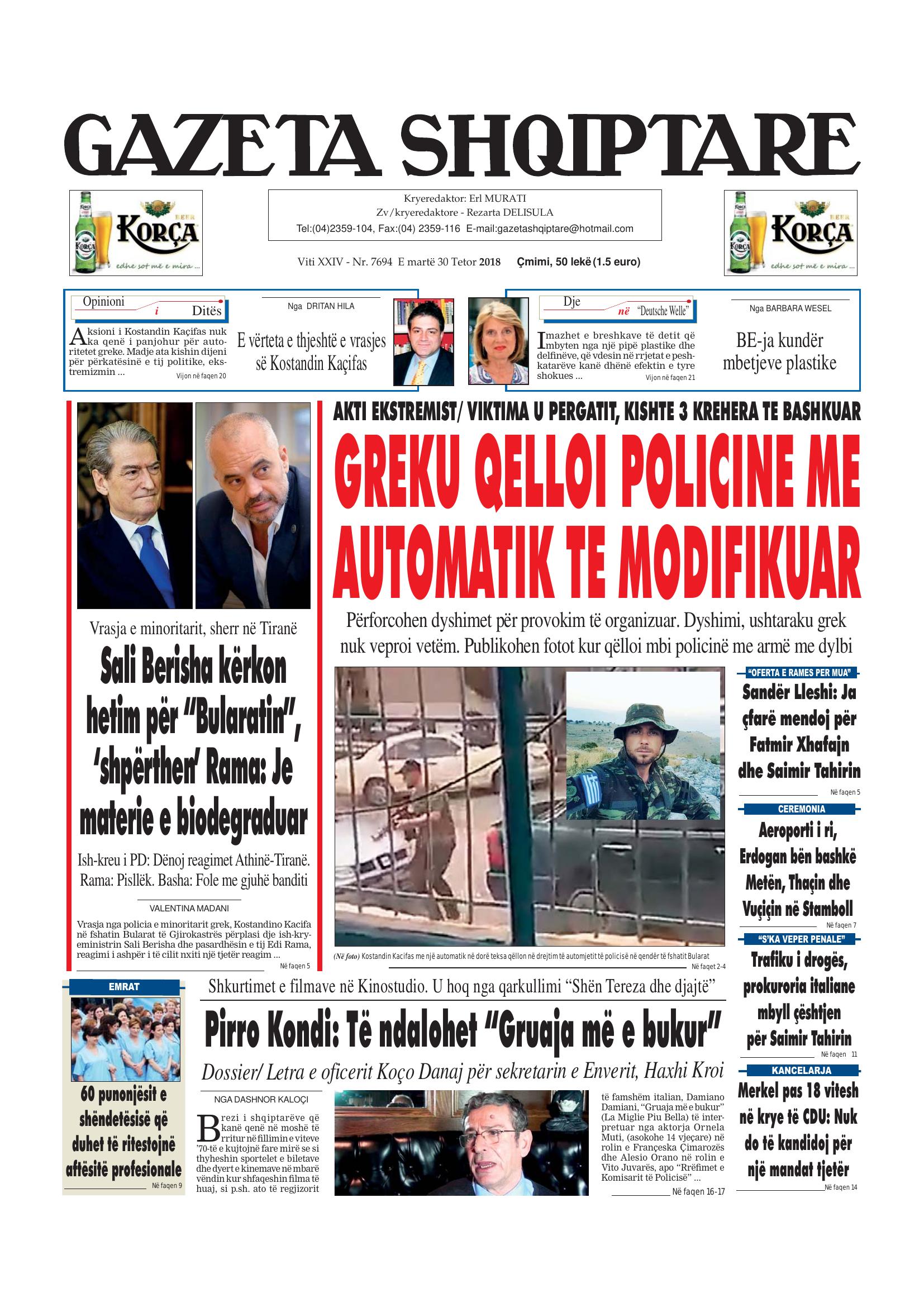 Gazeta Shqiptare 2018-10-30