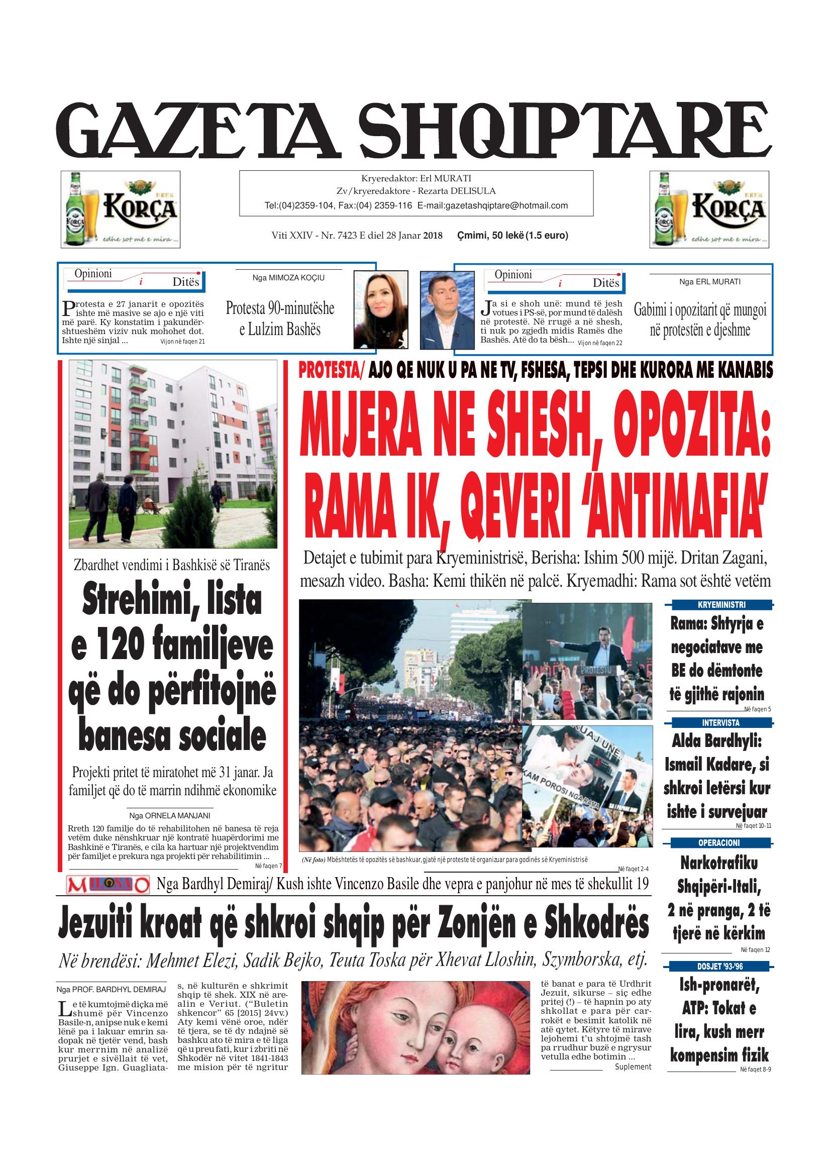 Gazeta Shqiptare 2018-01-28