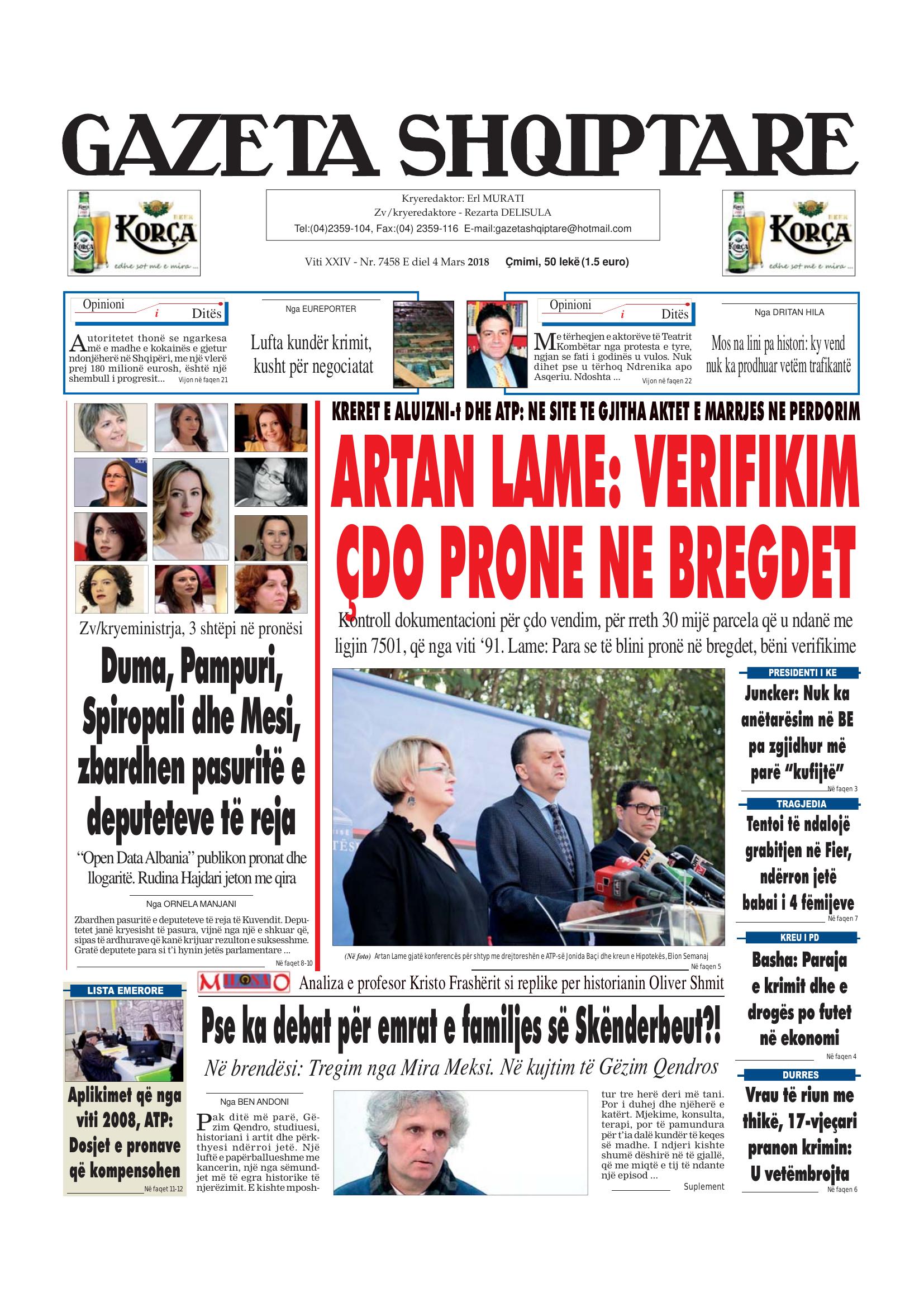 Gazeta Shqiptare 2018-03-04