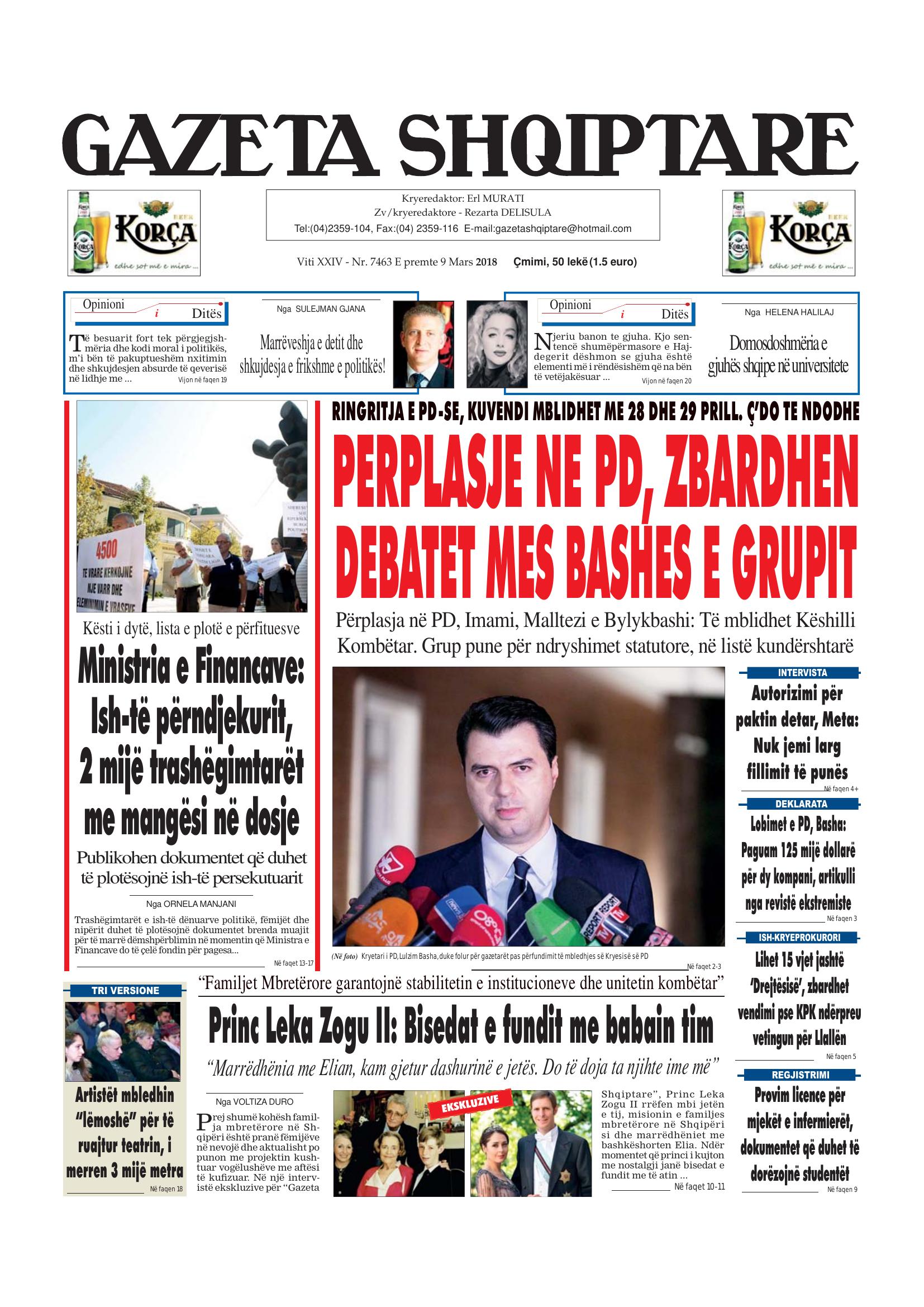 Gazeta Shqiptare 2018-03-09