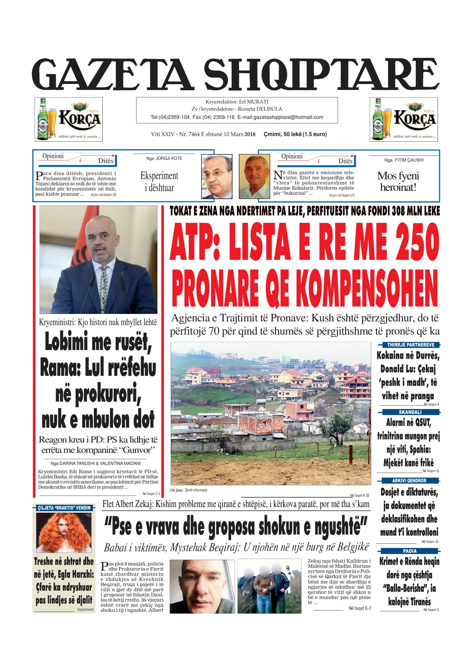 Gazeta Shqiptare 2018-03-10