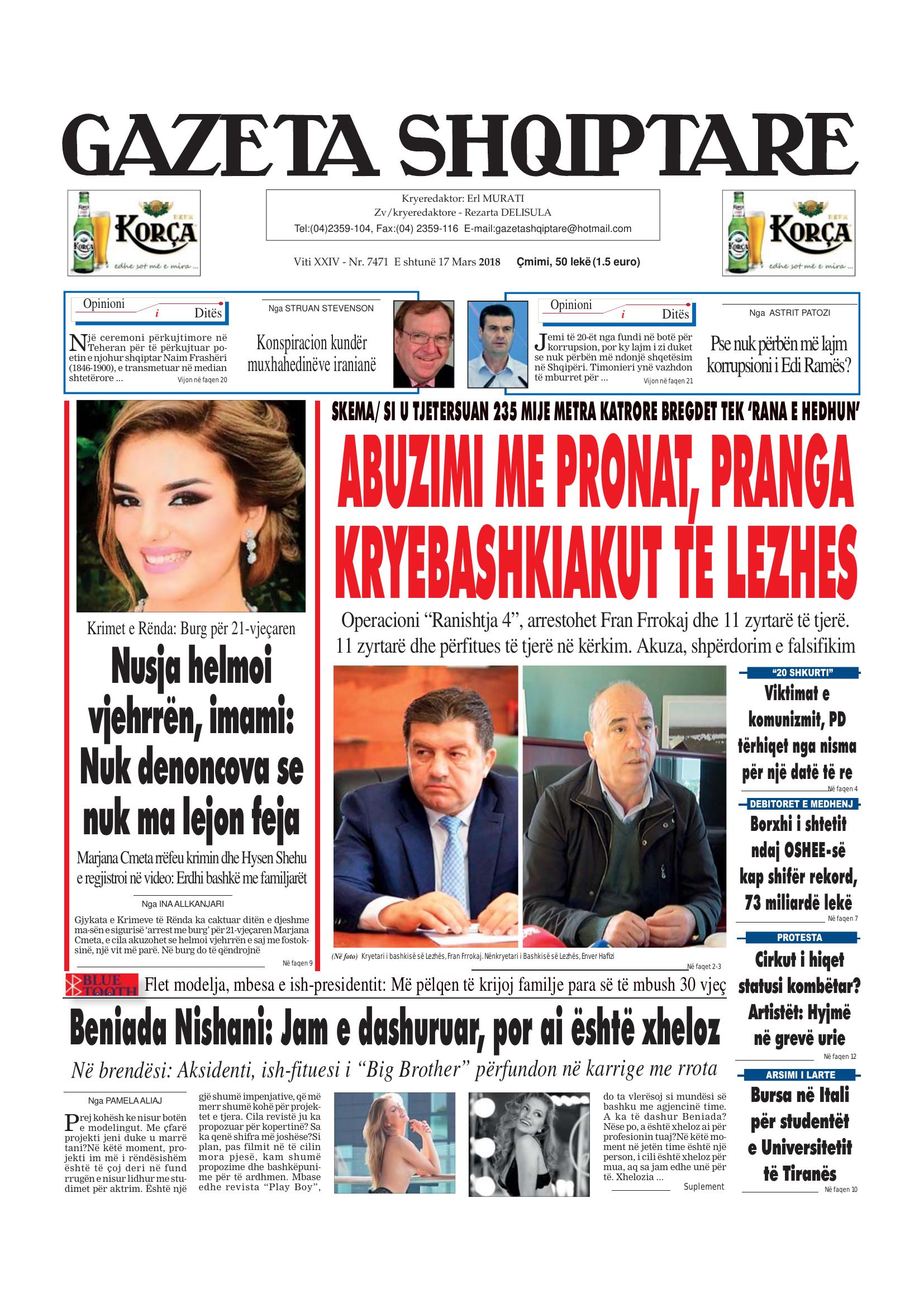 Gazeta Shqiptare 2018-03-17