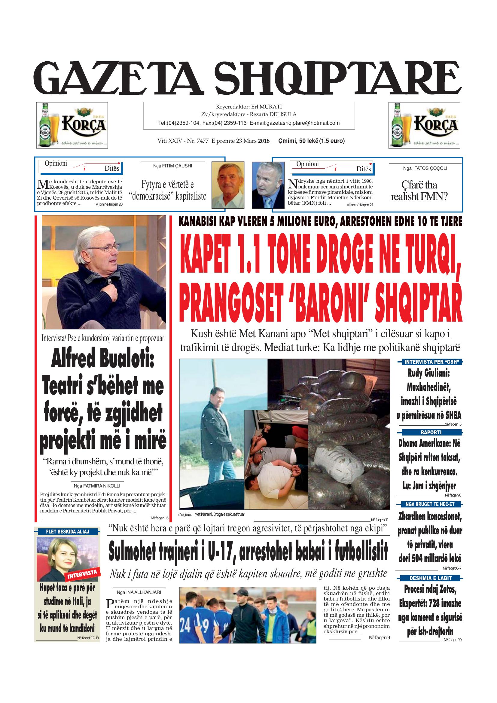 Gazeta Shqiptare 2018-03-23