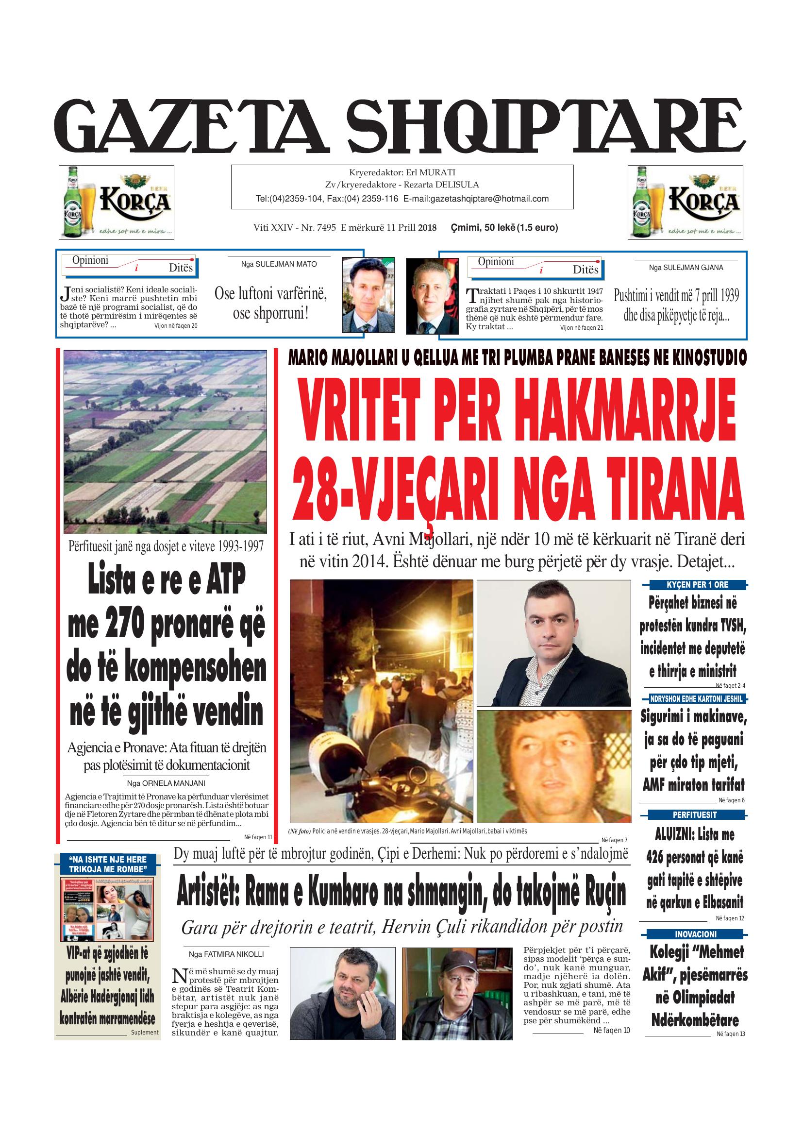 Gazeta Shqiptare 2018-04-11