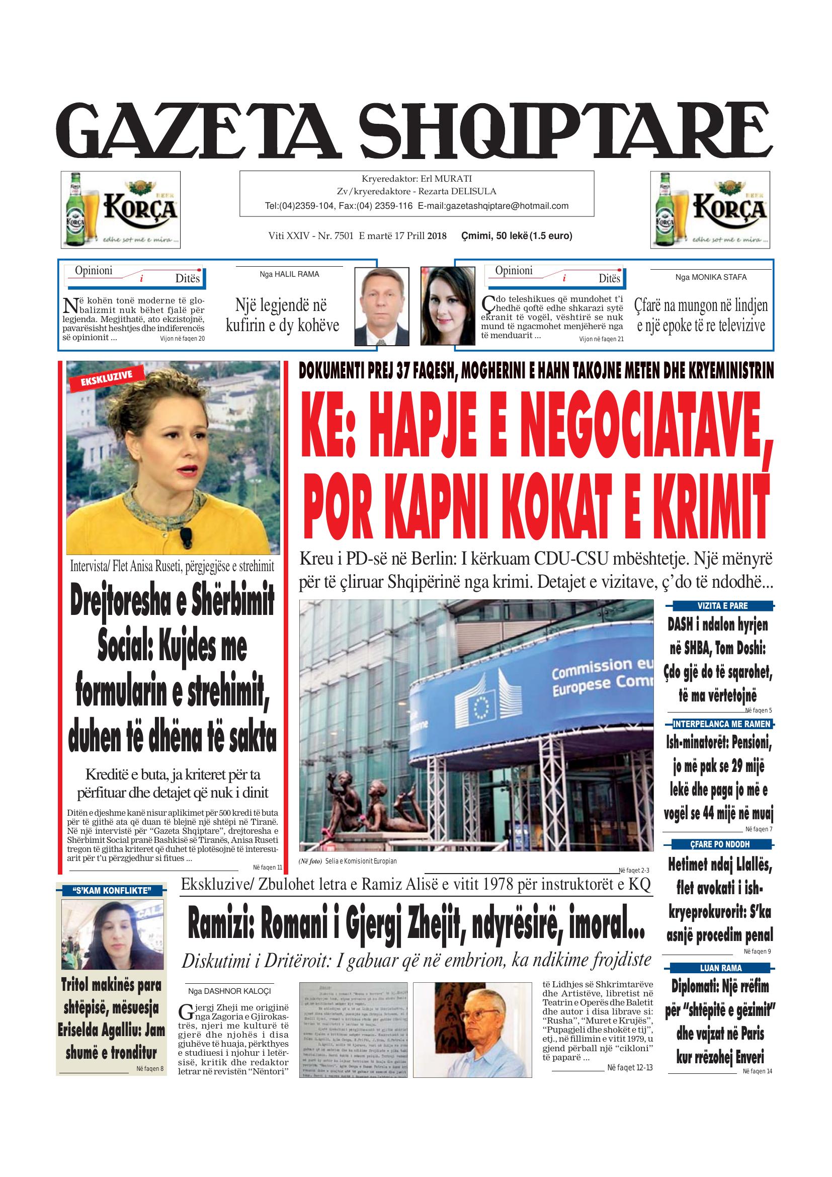 Gazeta Shqiptare 2018-04-17