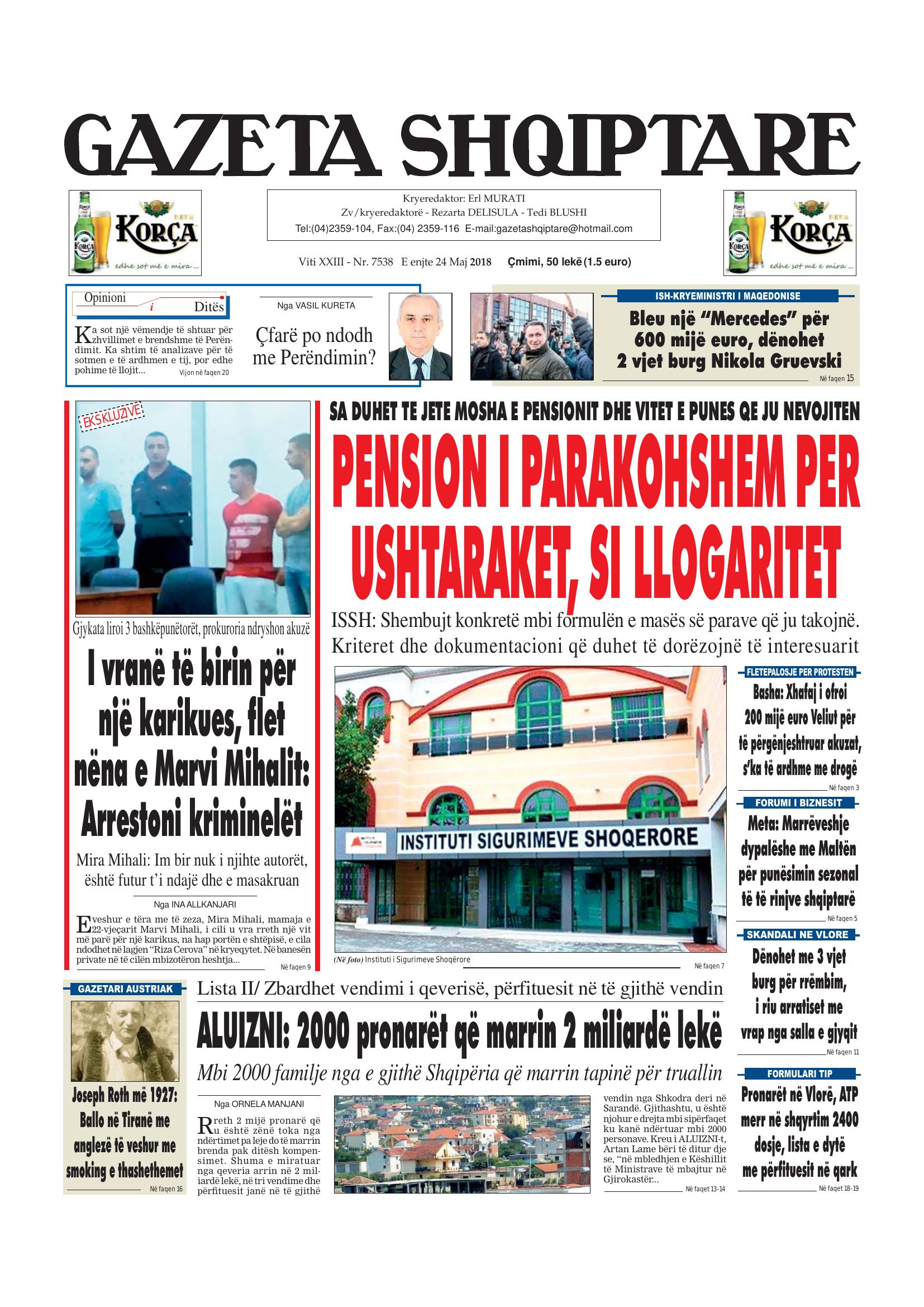 Gazeta Shqiptare 2018-05-24