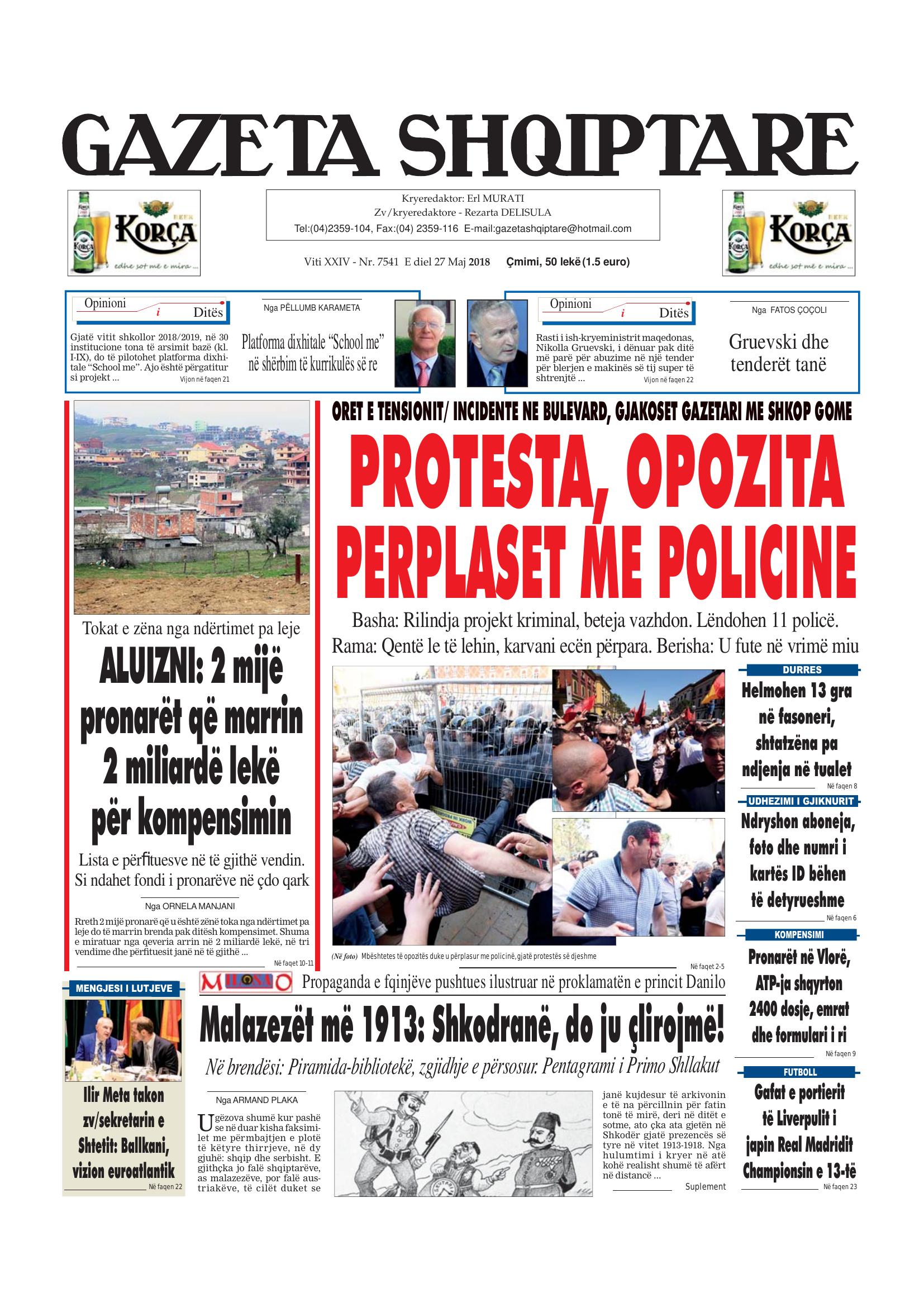Gazeta Shqiptare 2018-05-27
