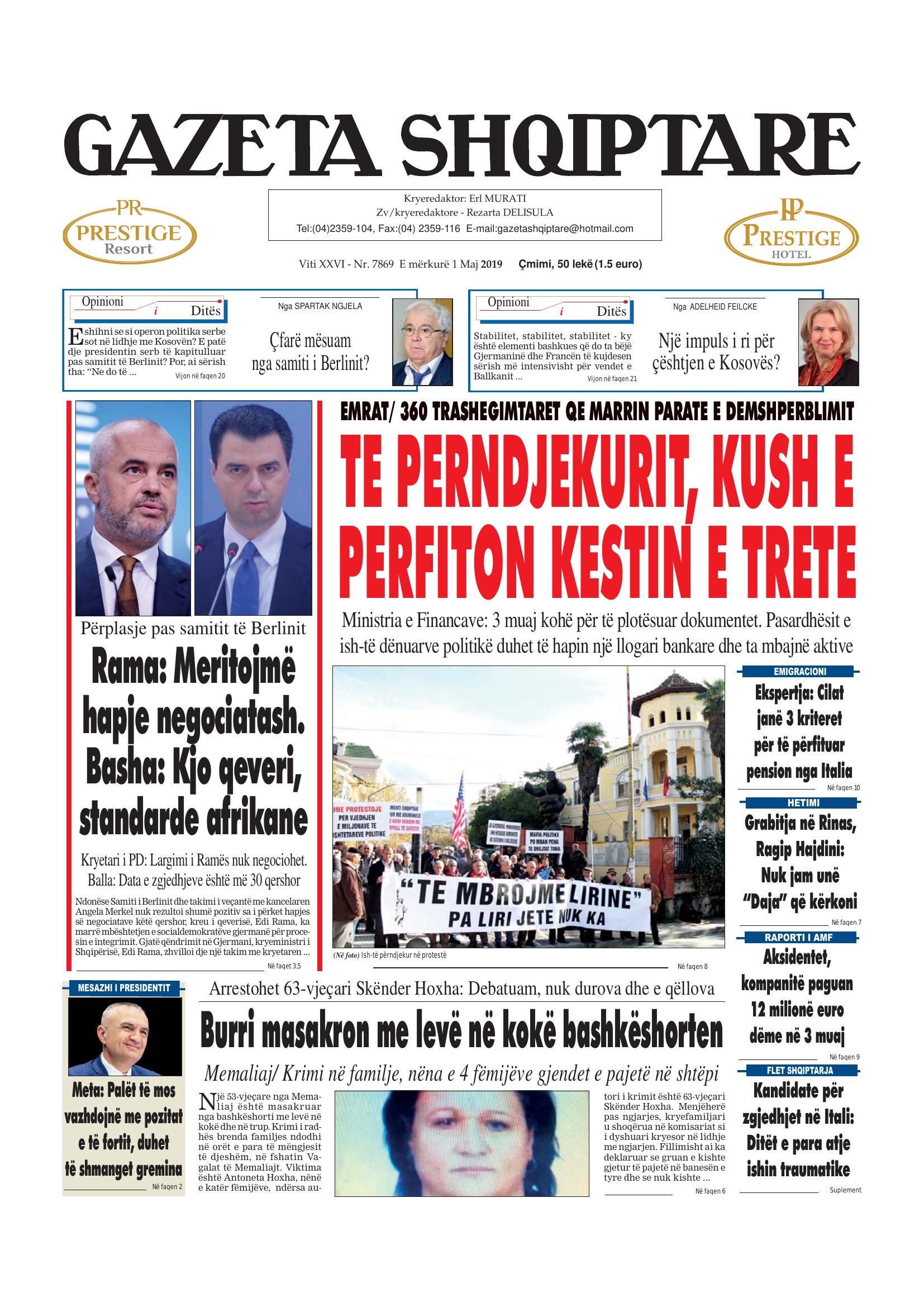 Gazeta Shqiptare 2019-05-01