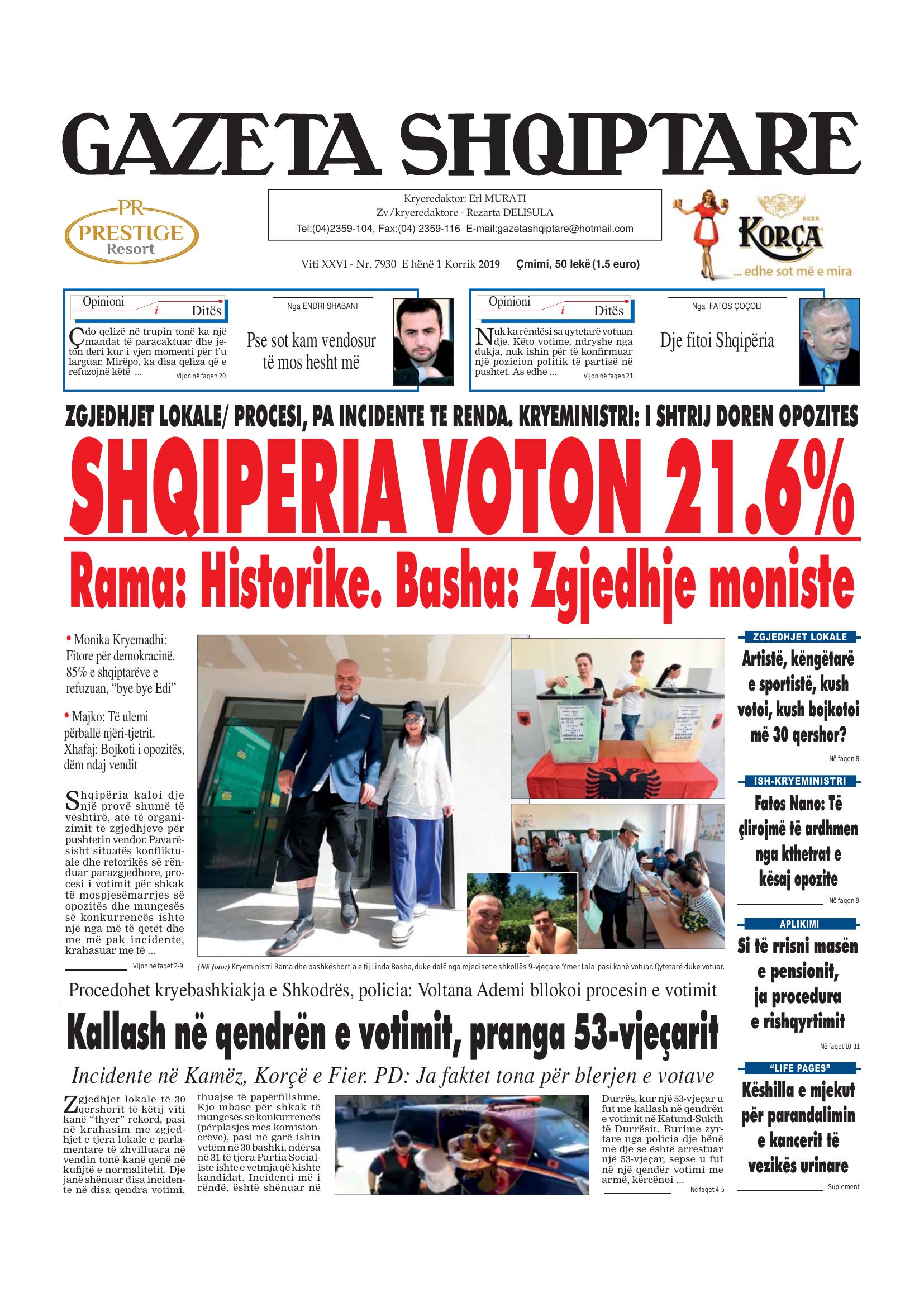 Gazeta Shqiptare 2019-07-01