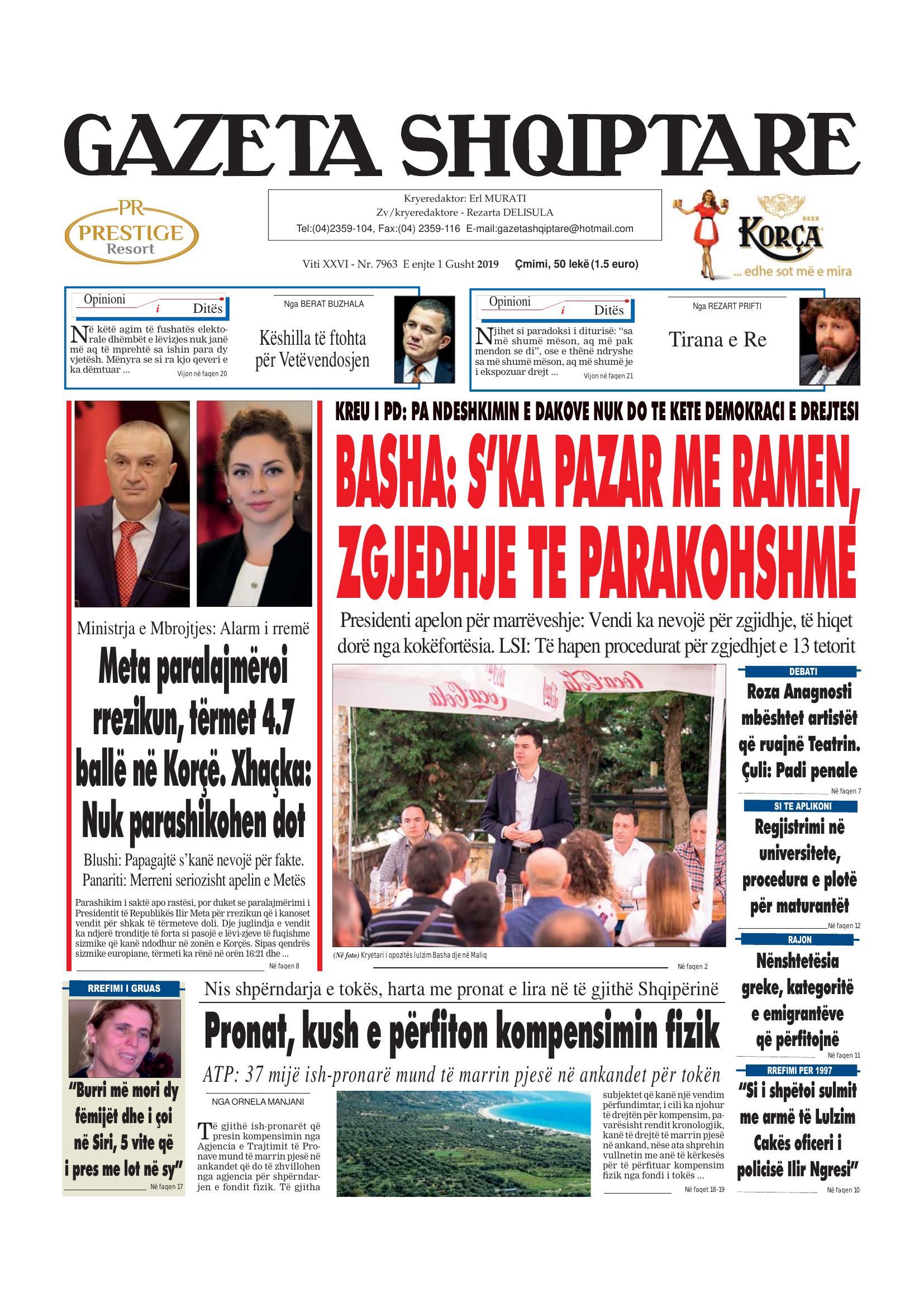 Gazeta Shqiptare 2019-08-01