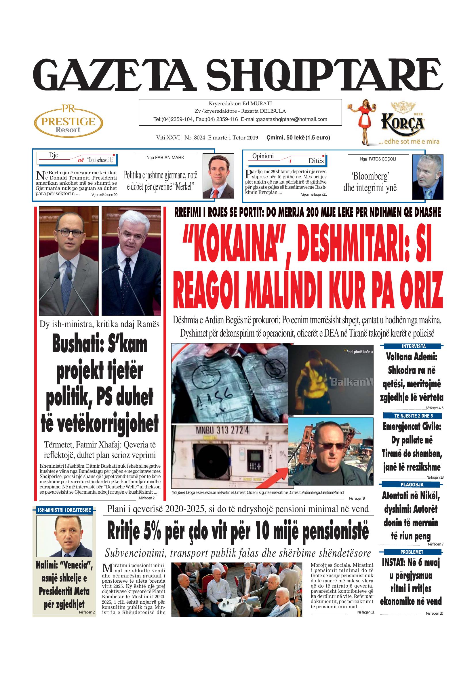 Gazeta Shqiptare 2019-10-01