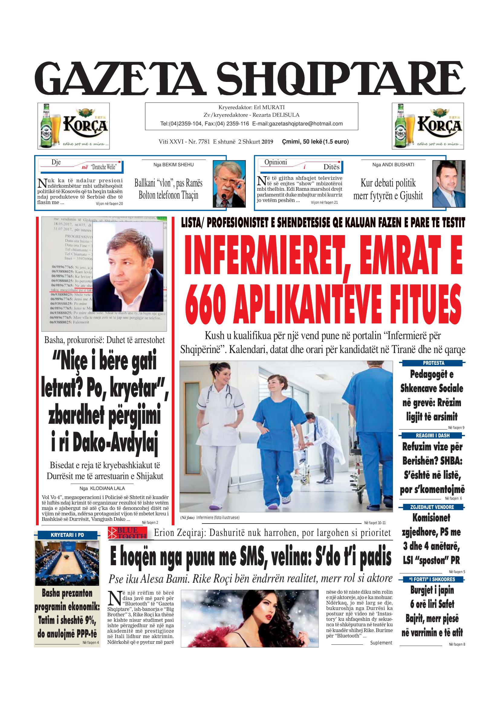 Gazeta Shqiptare 2019-02-02