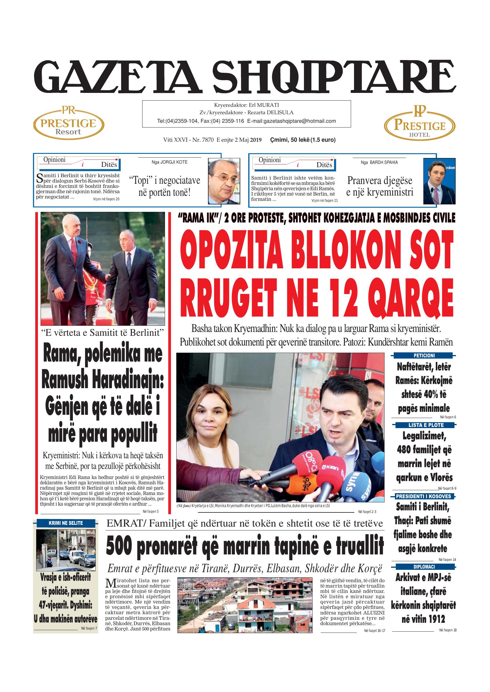 Gazeta Shqiptare 2019-05-02