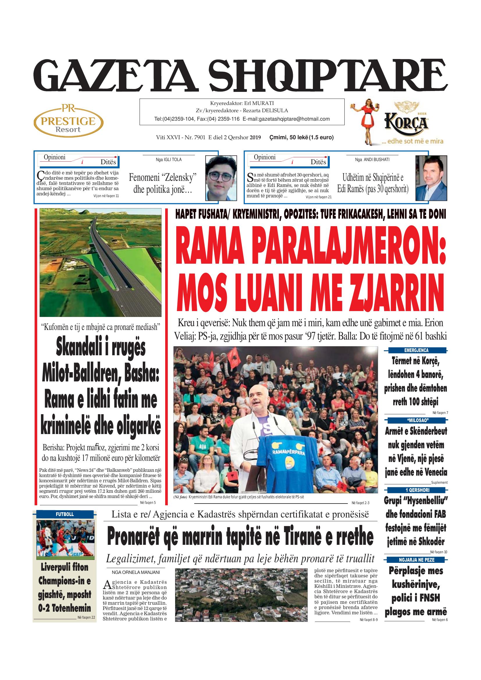 Gazeta Shqiptare 2019-06-02