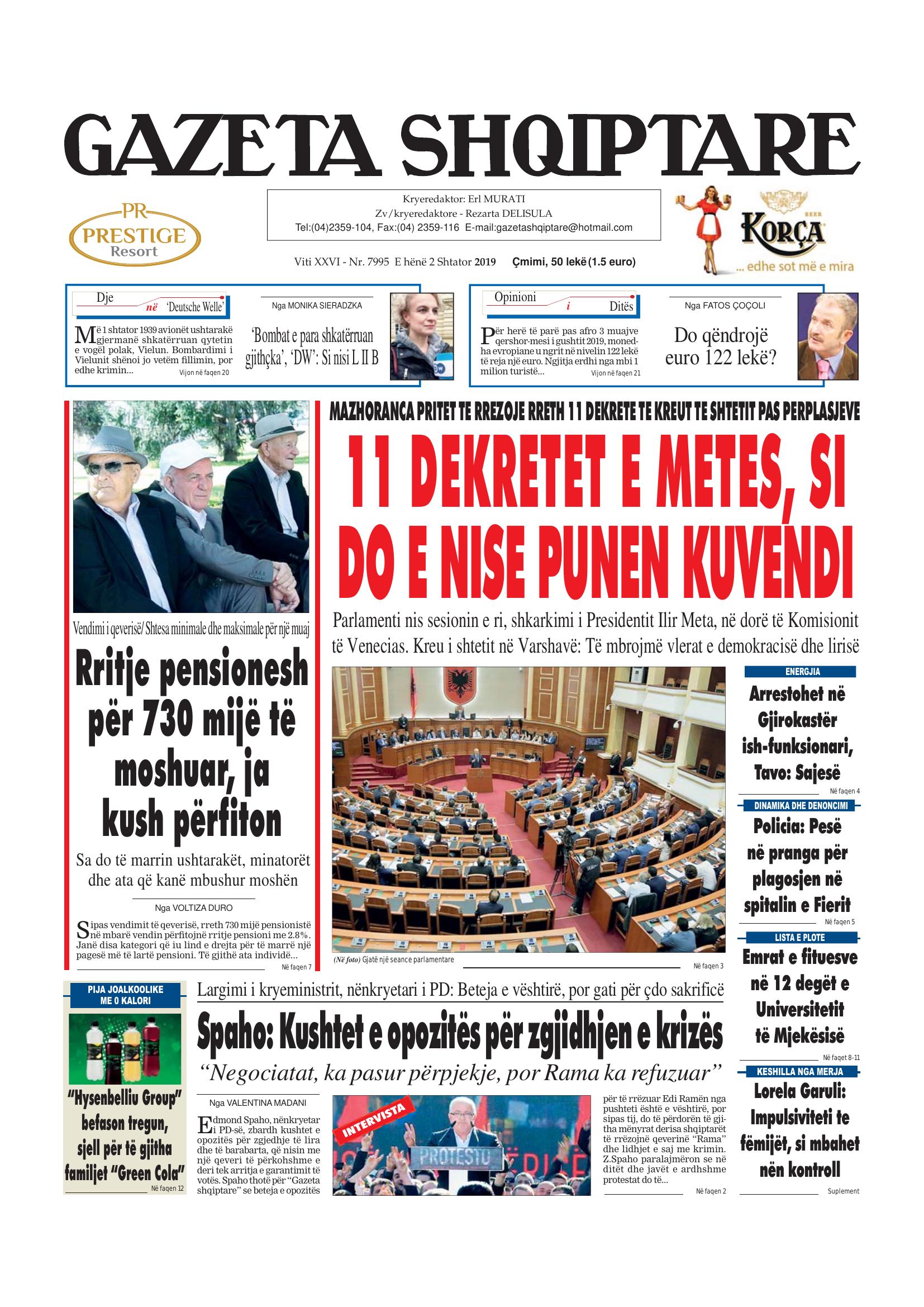 Gazeta Shqiptare 2019-09-02