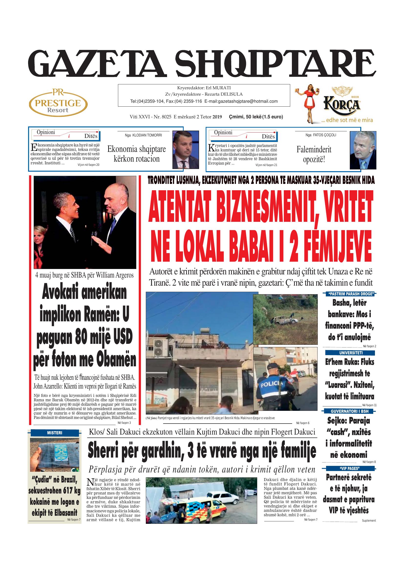 Gazeta Shqiptare 2019-10-02
