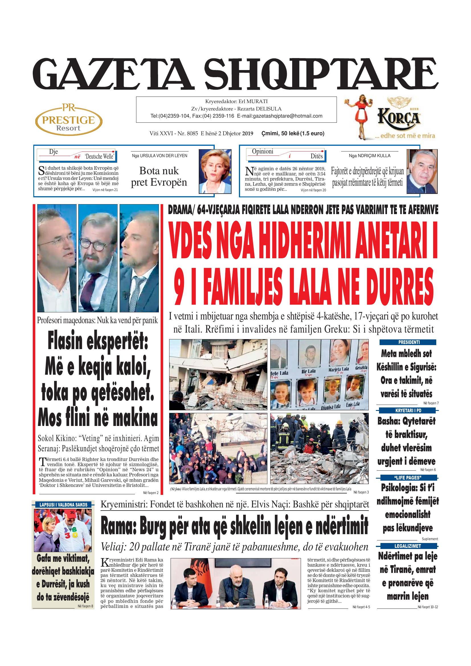 Gazeta Shqiptare 2019-12-02