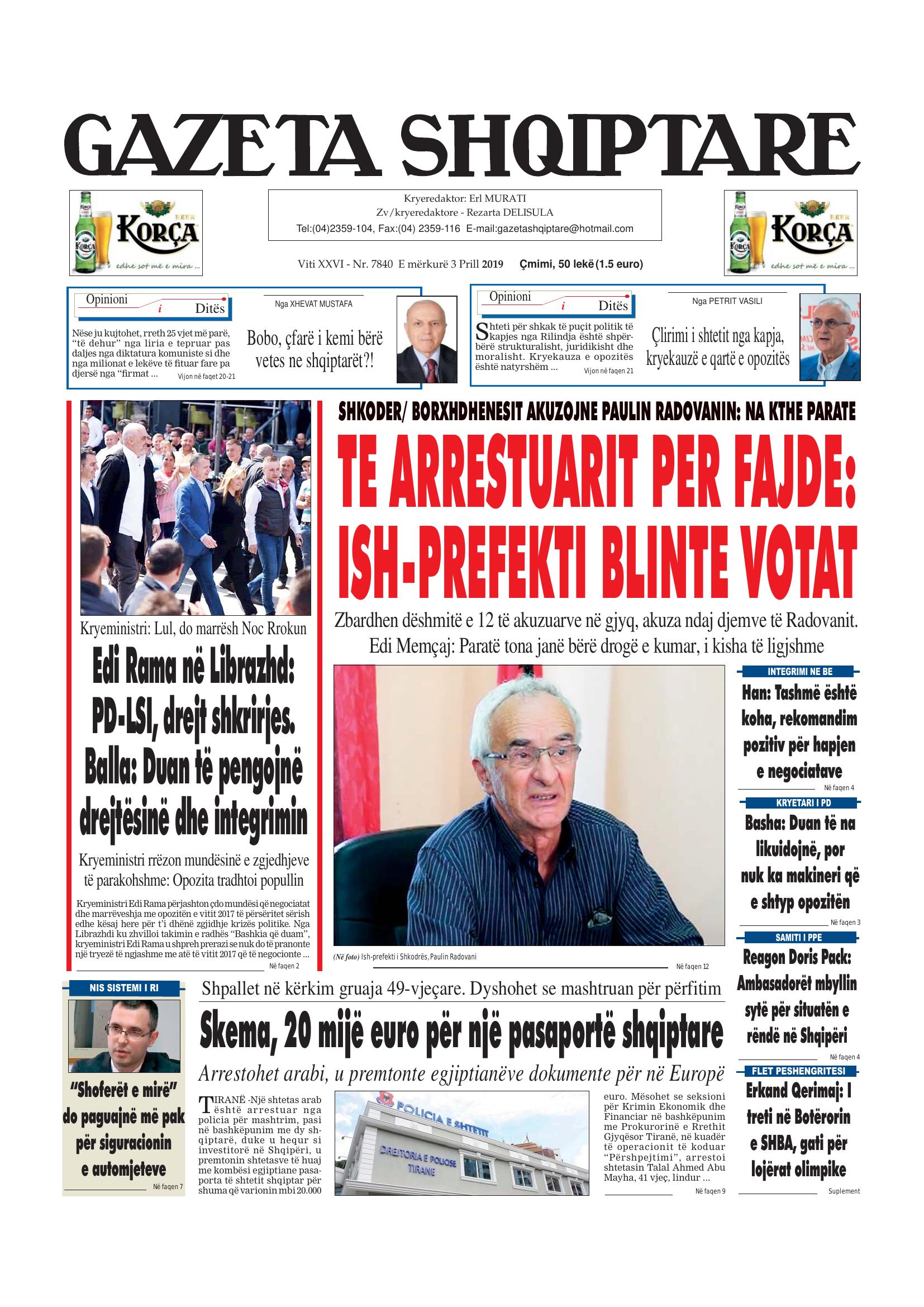 Gazeta Shqiptare 2019-04-03