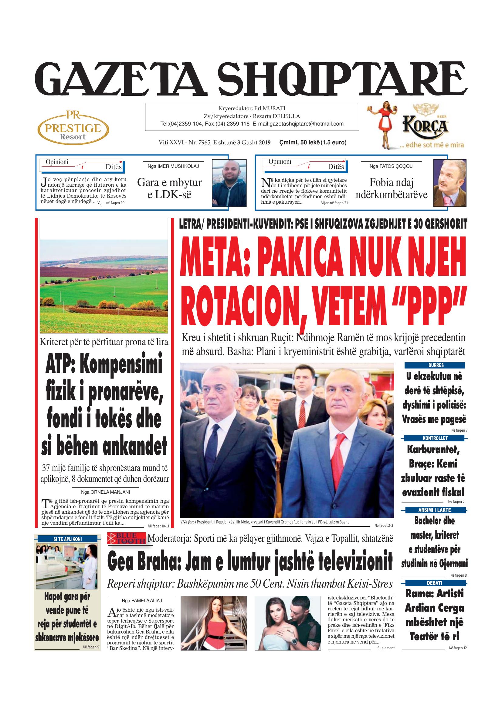 Gazeta Shqiptare 2019-08-03