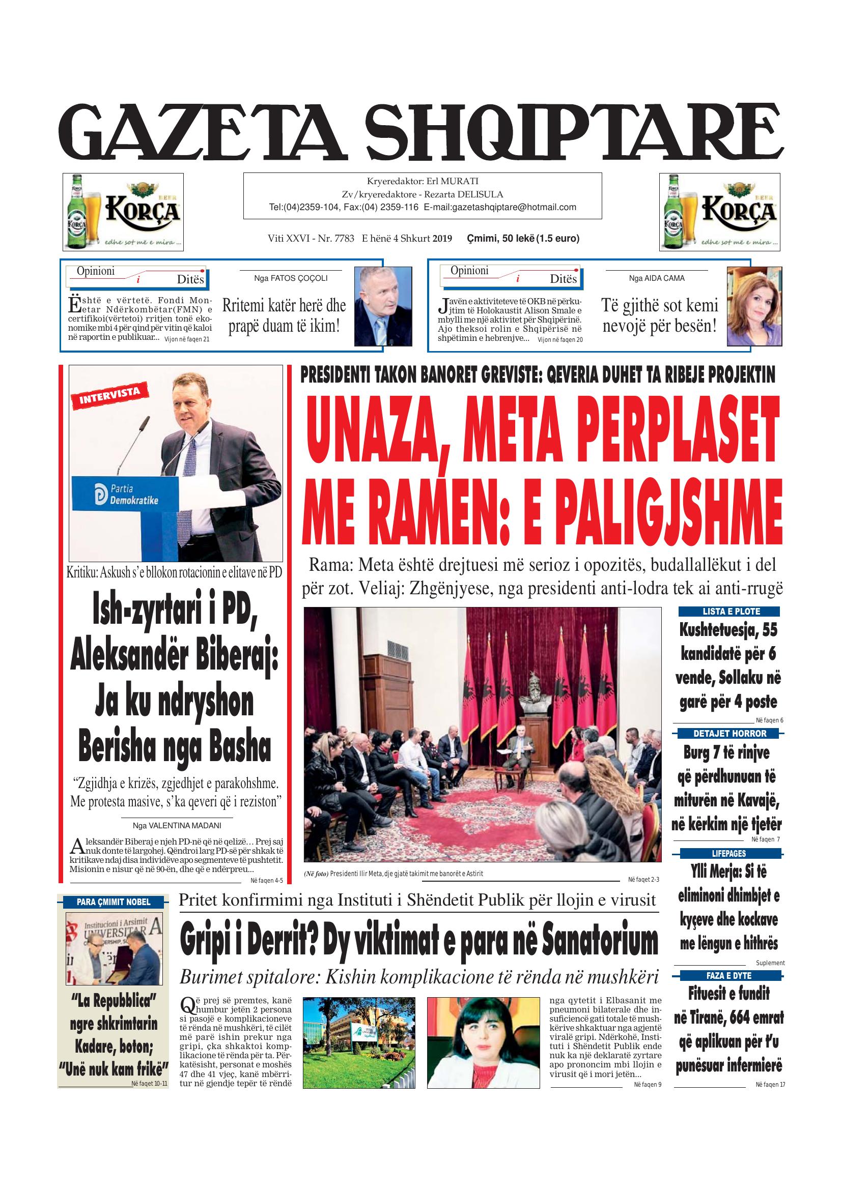 Gazeta Shqiptare 2019-02-04
